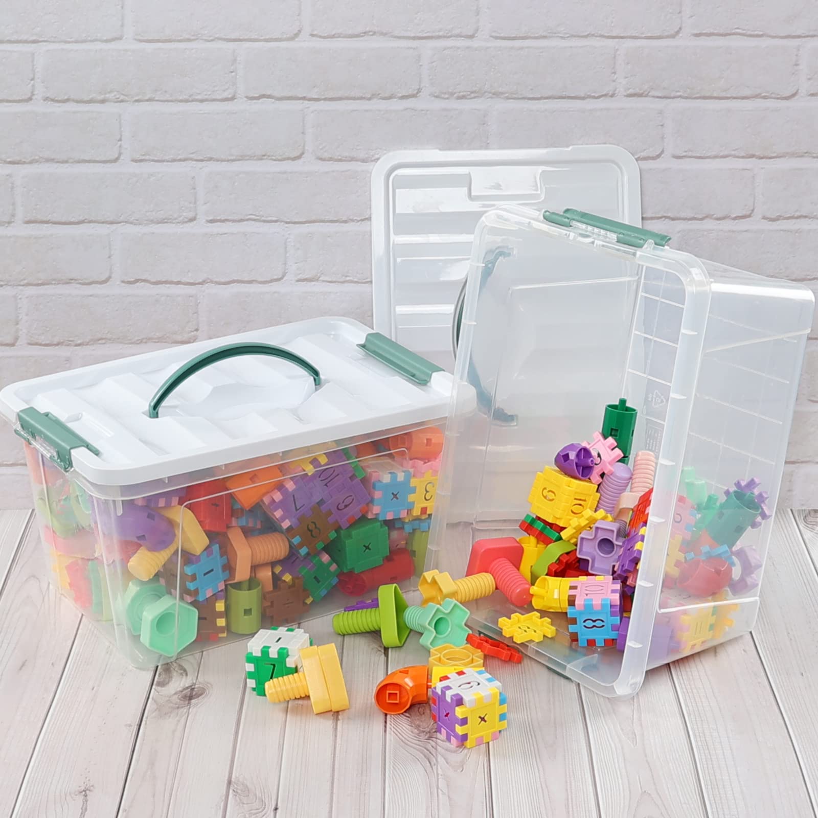 5 L Scatole in Plastica per Portaoggetti con Coperchio, 6 Confezioni