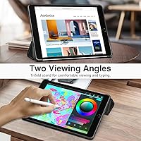 Vista 4 de MoKo Funda para Nuevo iPad de 9ª/8ª/7ª generación (2021/2020/2019), TPU suave translúcido esmerilado, carcasa trasera delgada, funda protectora