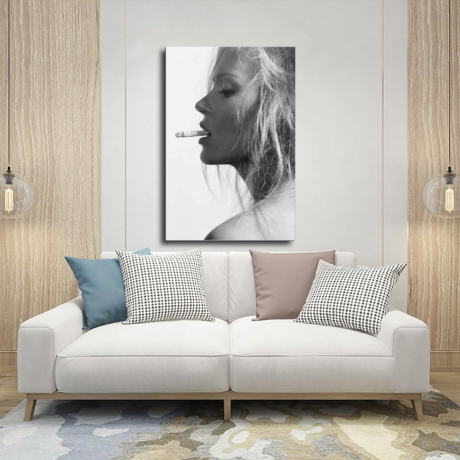 Top model Kate Moss Poster su tela, decorazione camera da letto