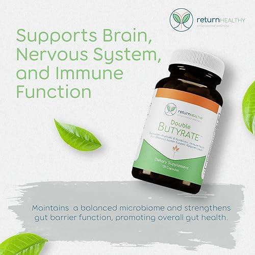 Miniatura 2 de Suplemento de doble butirato para la salud intestinal Suplementos digestivos probióticos y posbióticos para apoyo intestinal Mejora la función