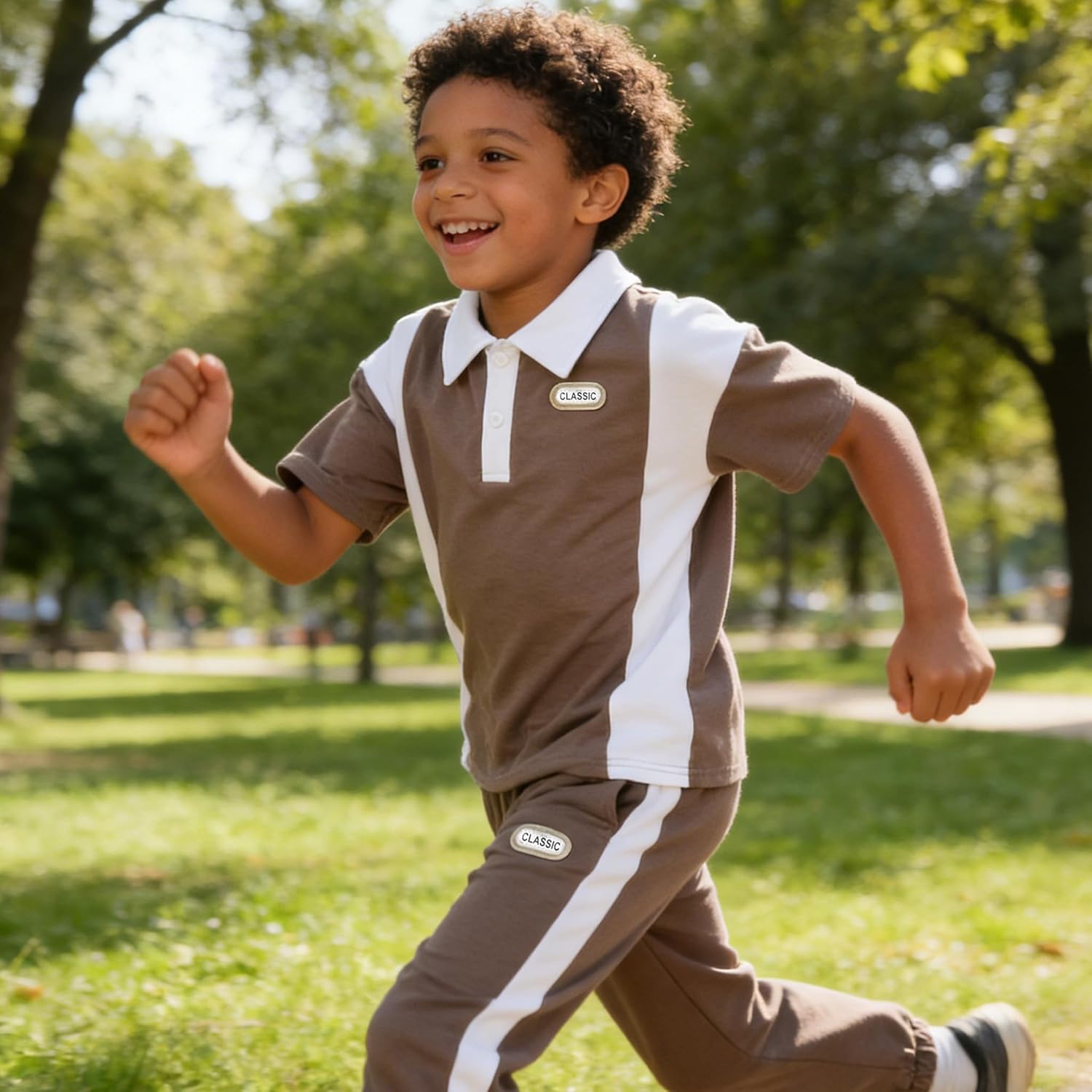 Boys Outfits Summer/Spring Clothes for Boys Color Block Polo Shirt and Casual Pants Boys Clothes Size 6-12 Years - Image 3