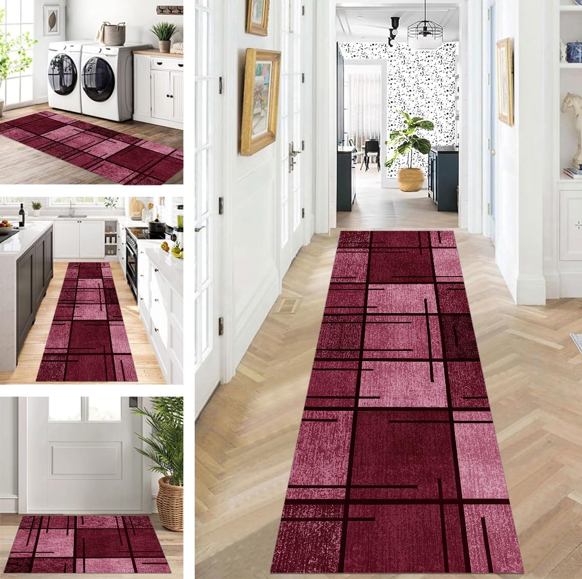 Tappeto passatoia lungo per corridoio, cucina, antiscivolo, lavabile, design moderno, 100 x 300 cm, tappeto da cucina al metro, per sala da pranzo, camera da letto, soggiorno