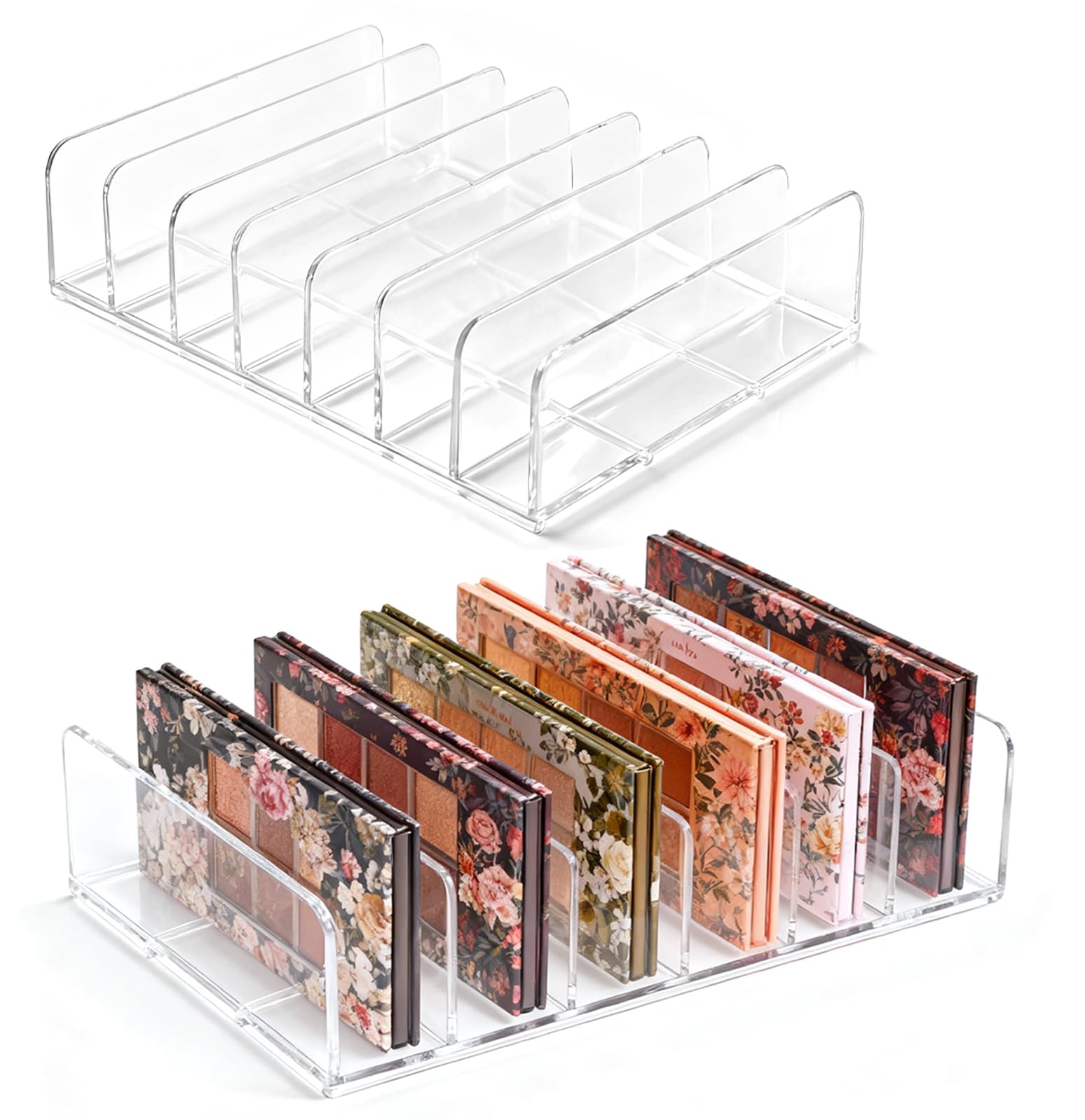 VOSSOT 2 supporti trasparenti per CD e CD, in acrilico, per presentazioni, cosmetici, DVD, per CD, da toeletta, per cassette da gioco, libri