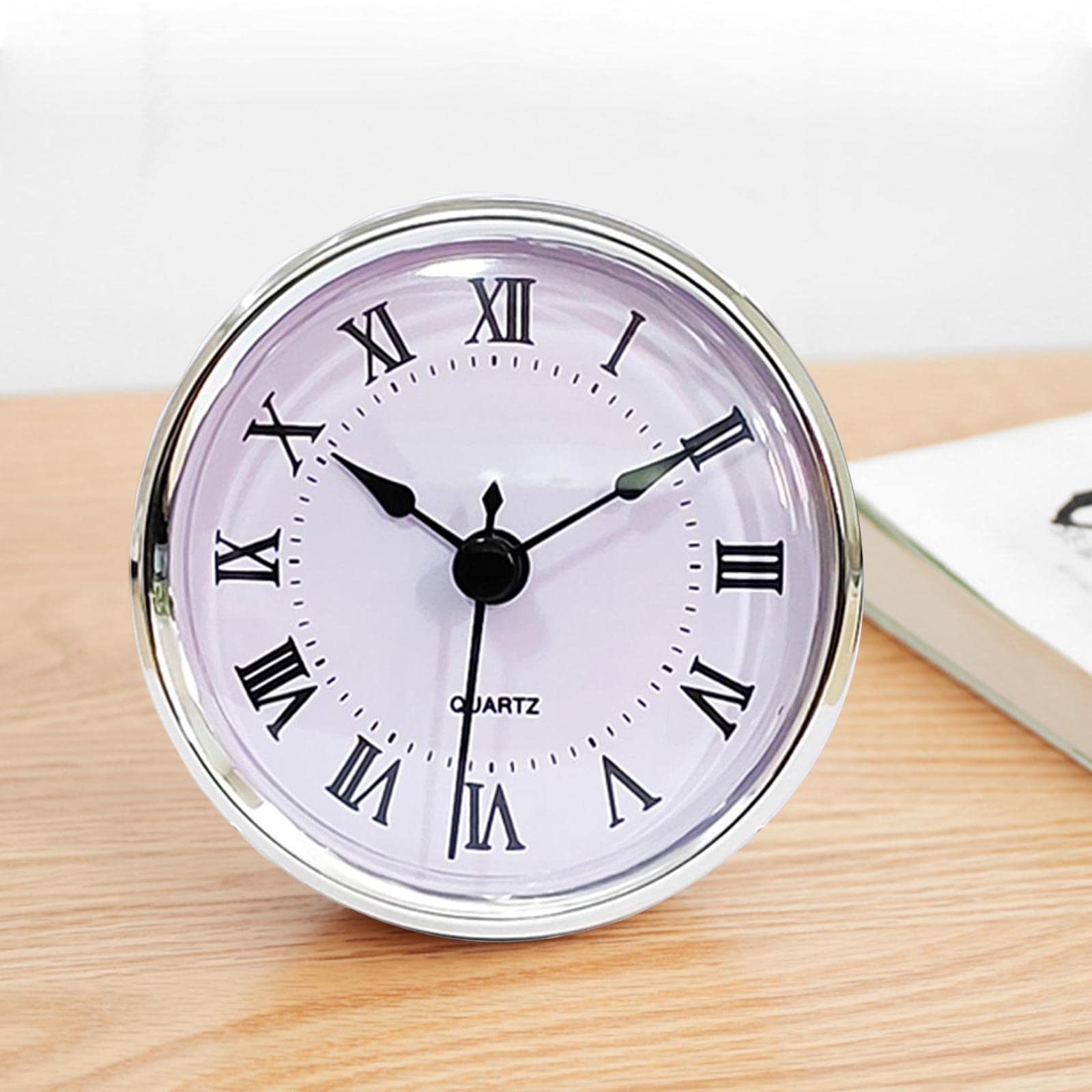 3-1/8 inch (80 mm) Quartz Clock Insert Round for Home Wall Silver Rim Roman | Home & Garden | Home D?©Cor | Clocks | Replacement Parts & Tools-image-44