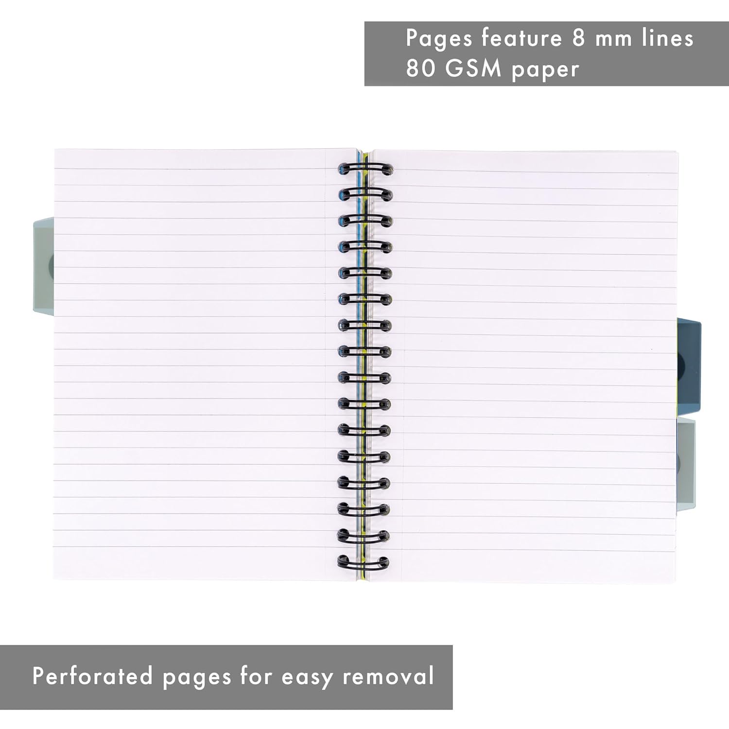 Pukka Pad Haze A5 Project Book – Pack of 3 Wirebound Notebooks with 5 Repositionable Dividers with Storage Pockets and Tabs for Organisation and Personalisation – 200 Pages, 100 Sheets of 80GSM Paper      Office Product