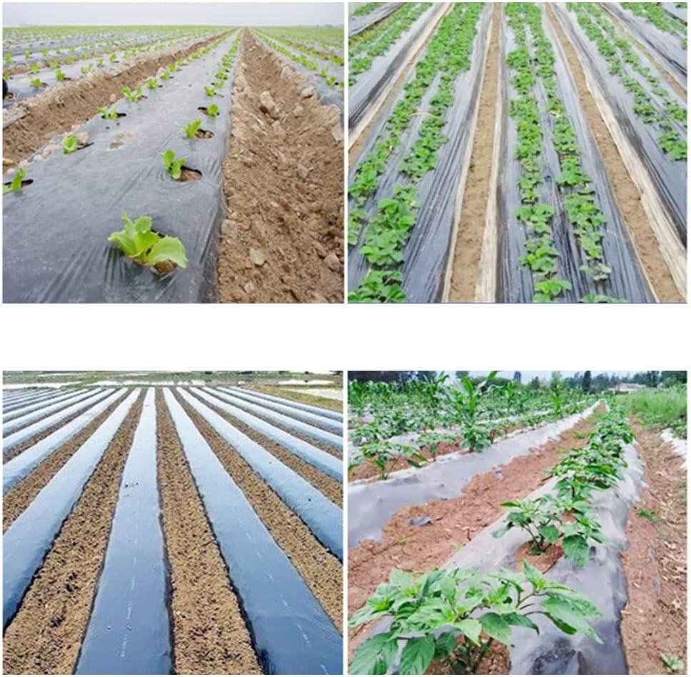 Agricultural Plant Film, Black PE Agricultural Film Weed Control Heat Moisture Preservation Multiple Sizes 2.5kg(0.8x300meter)