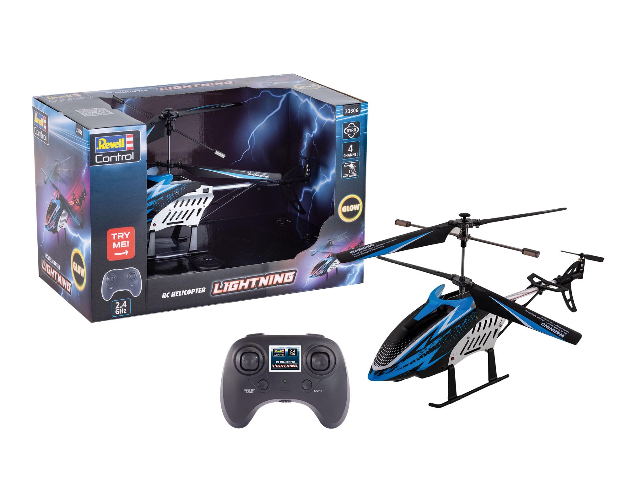 Revell Control 23806 RC Helicopter “Lightning” GHz 4CH With Precise 2.4 GHz Control