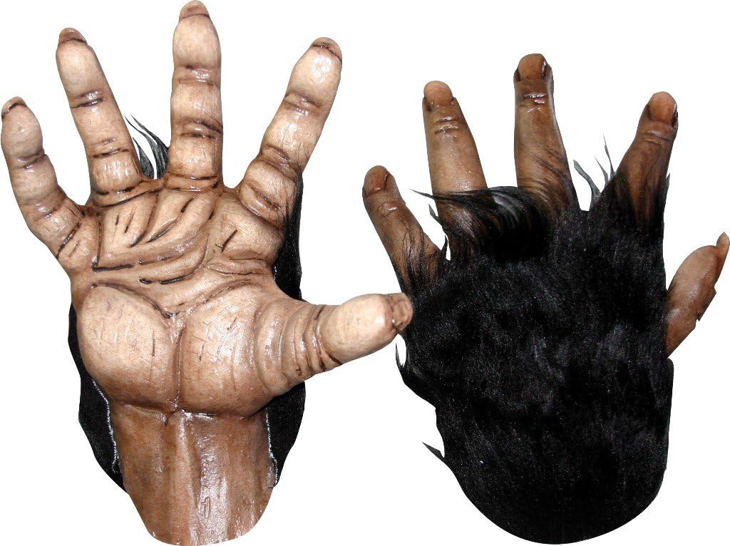 Brown Chimp Hands Costume Gloves
