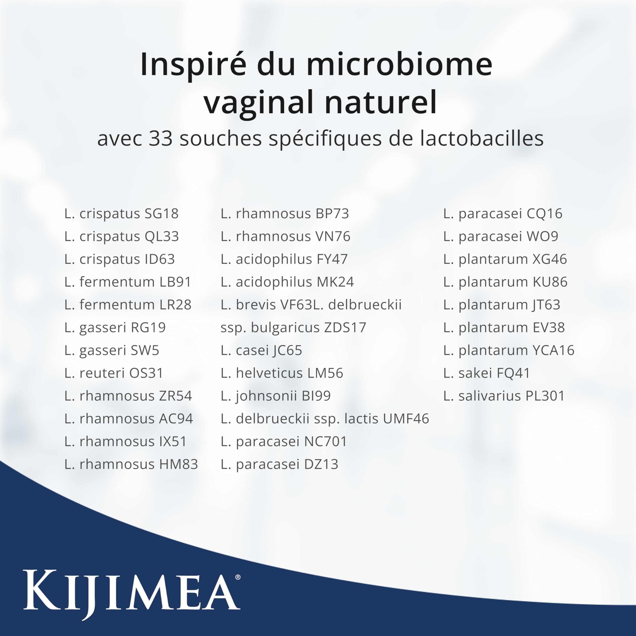 Kijimea FloraCare – inspiré par le microbiome vaginal naturel | 33 souches spécifiques de lactobacilles,à une dose particulièrement élevée + vitamines B2, B3, B7 et zinc - 28 gélules