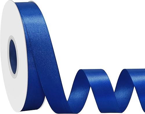 Miniatura 478 de Cinta de satén rosa polvoriento de doble cara de 1/4 pulgadas x 50 yardas, cintas de poliéster polvorientas para envolver regalos, cinta de tela