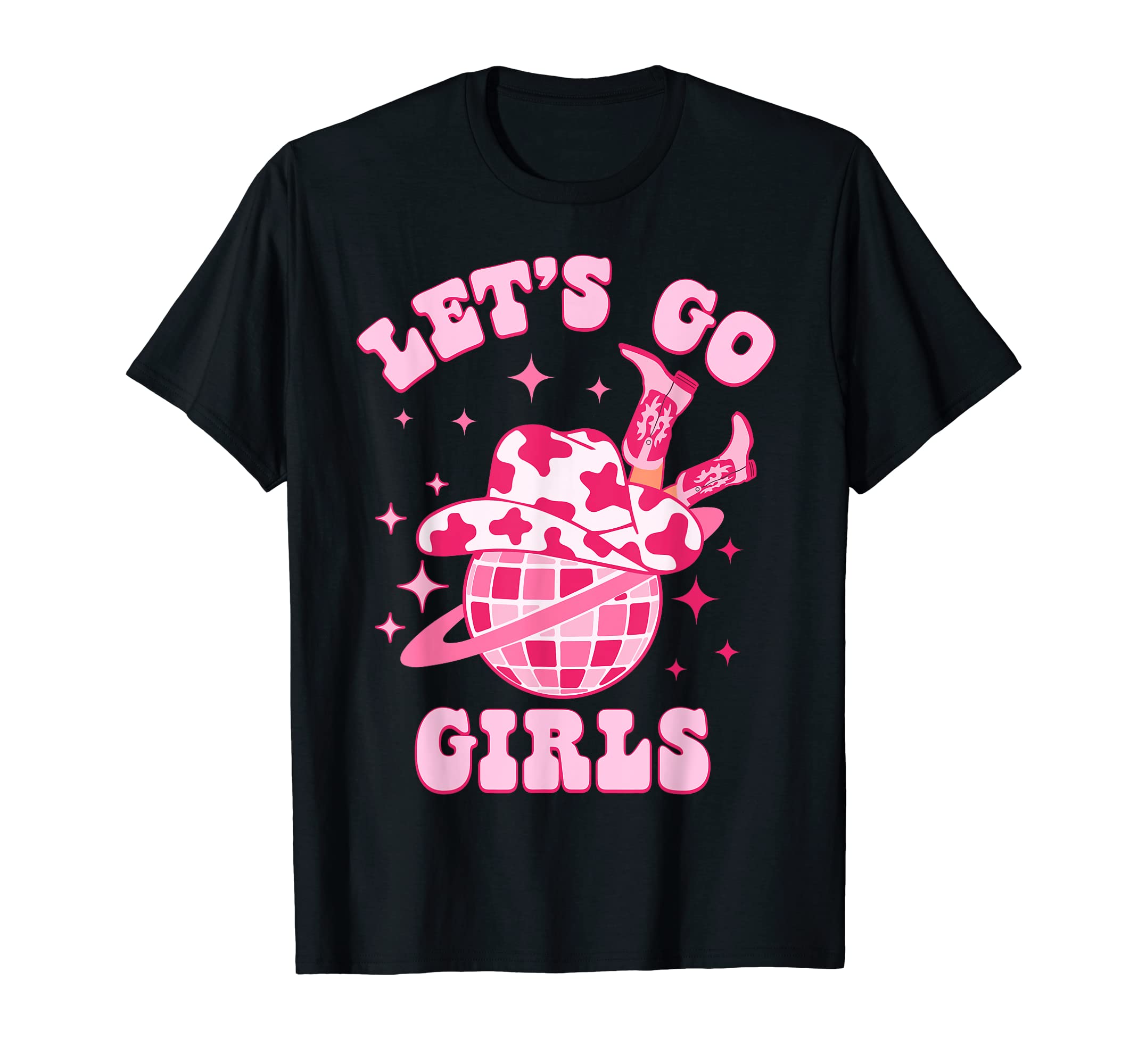 Retro Groovy Bachelorette Matching TeeLet's Go Girls Western Cowgirl Groovy Bachelorette Party T-ShirtOEKO-TEX STANDARD 100