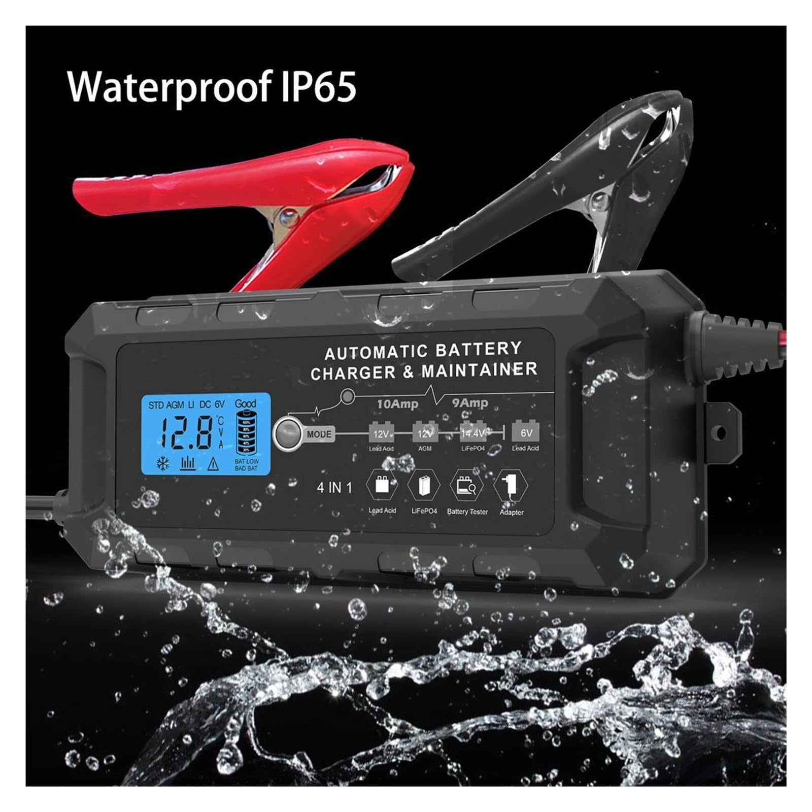 Inteligentna Szybka Ładowarka Samochodowa 12 V 14 LCD Do Akumulatorów Samochodowych Inteligentne Ładowanie Akumulatora Naprawy Impulsów Wydajne Szybkie ładowanie