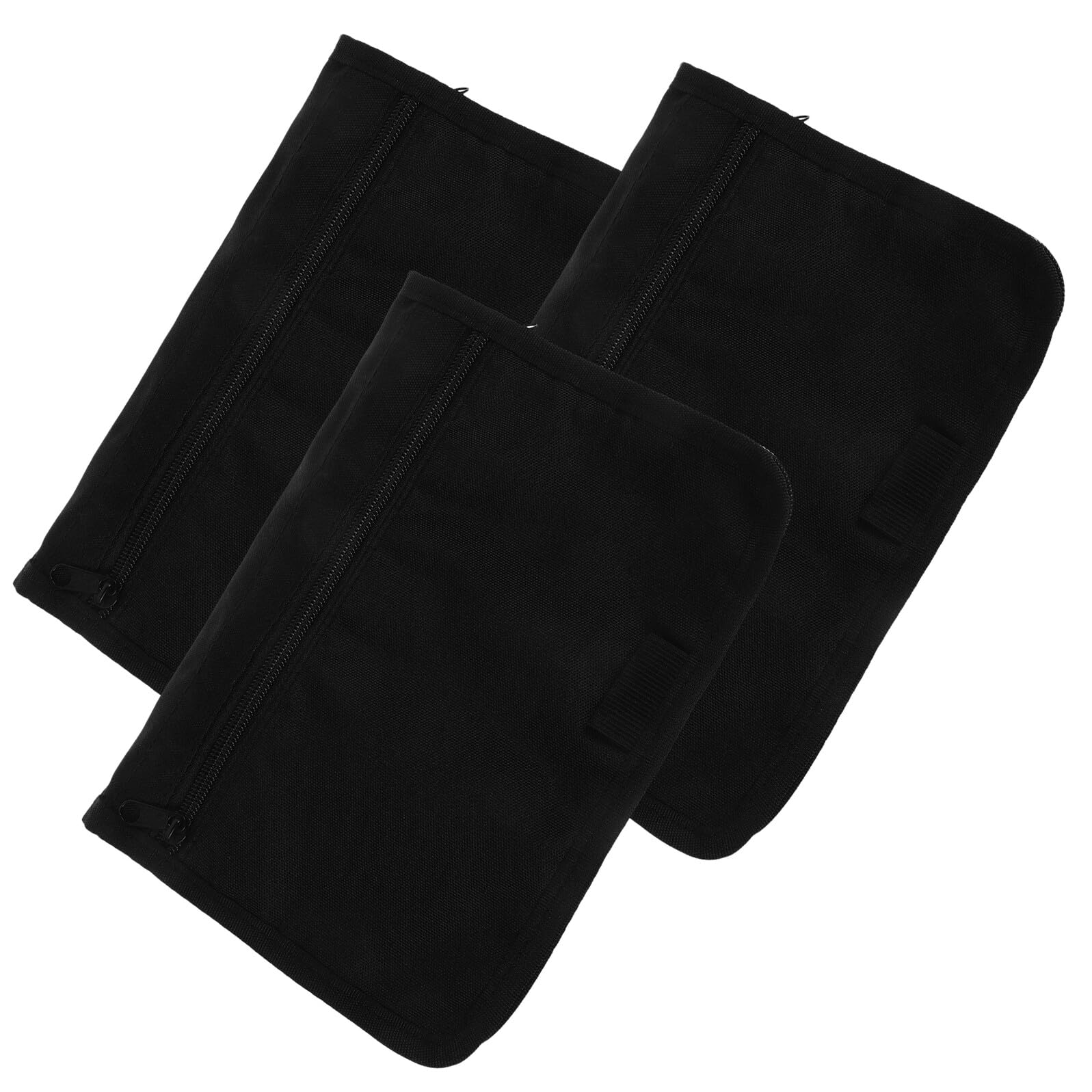 Porte-documents voiture en tissu Oxford noir Amosfun | Lot de 3 étuis de rangement pour papiers