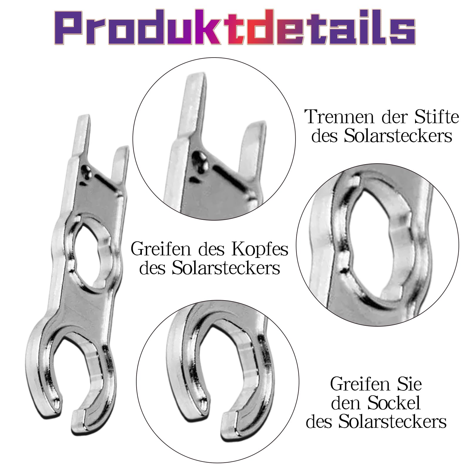 Solar Schraubenschlüssel, 2 Stück, MC4 Montage Werkzeug, Solar Stecker, MC4 Entriegelungs Werkzeug