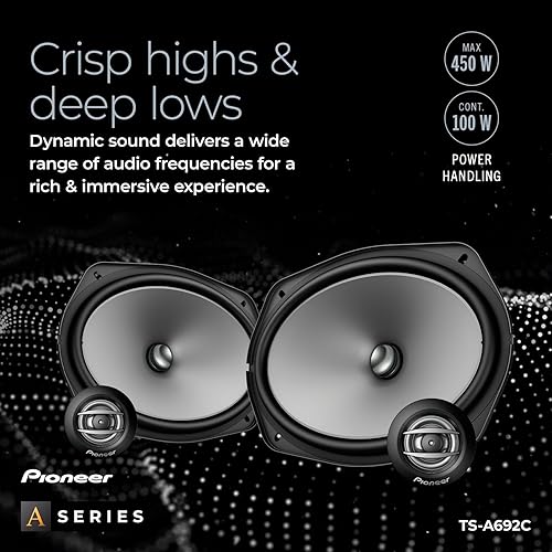 Miniatura 4 de Pioneer TS-A692C, altavoces de audio de 2 vías, rango completo, calidad de sonido clara, fácil instalación y respuesta de graves mejorada, 6