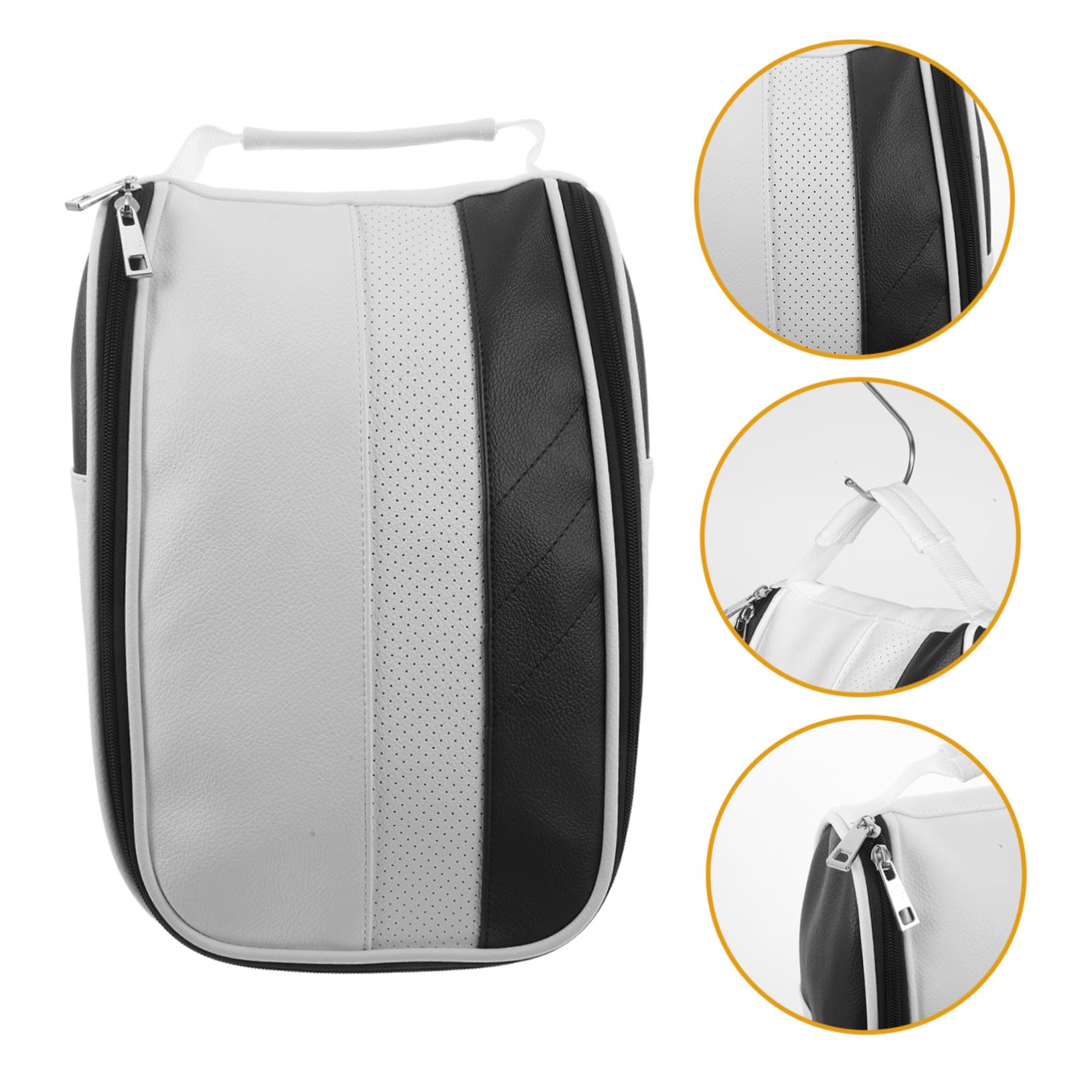 SUPVOX Borsa Per Scarpe Da Golf in Similpelle Chiusura Cerniera Design Compatto e Traspirante Per Viaggi e Sport All Aperto