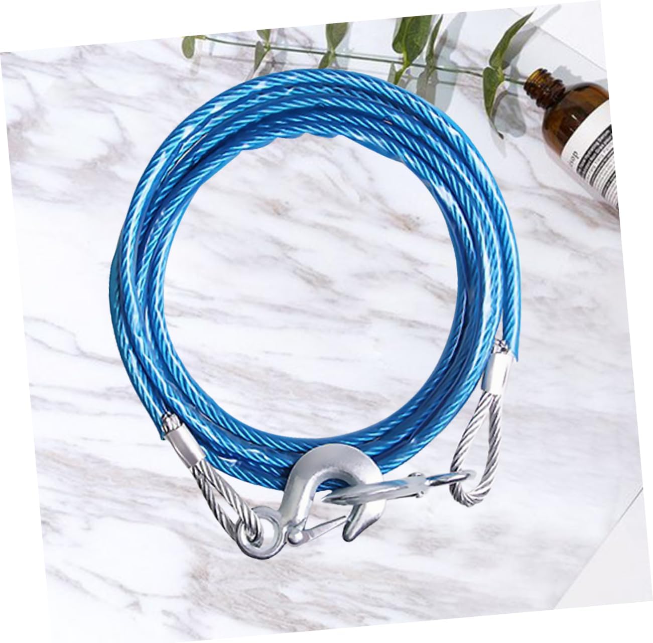 4m Car Winch Rope with Hooks, 5 Ton Steel Wire Tow Cable
