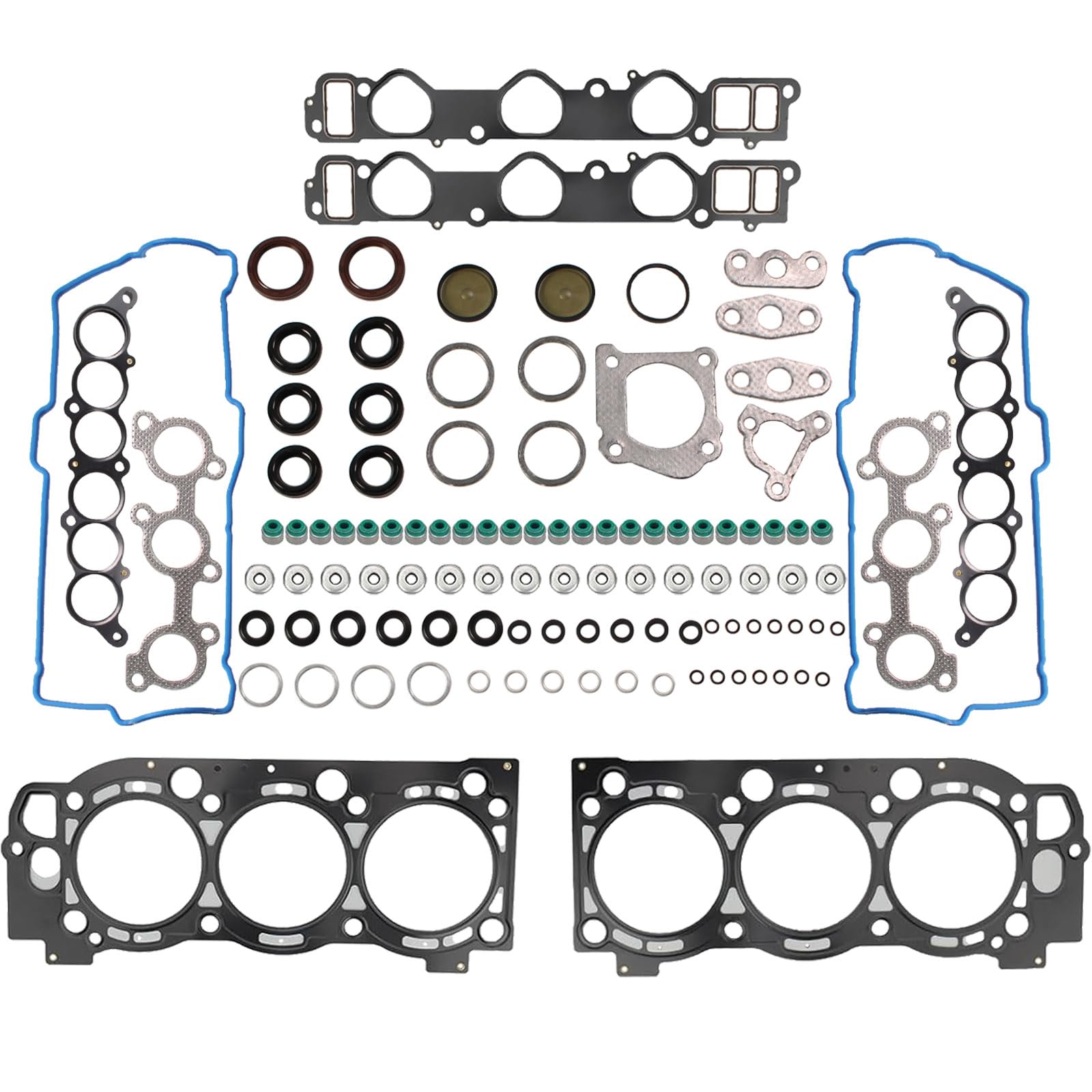 AUCERAMIC HS9227PT-1 MLS Cylinder Head Gasket Set Fit 1996-2002 for Toyota 4runner, 1995-1998 T100, 1995-2004 Tacoma, 2000-2004 Tundra 3.4L V6 DOHC