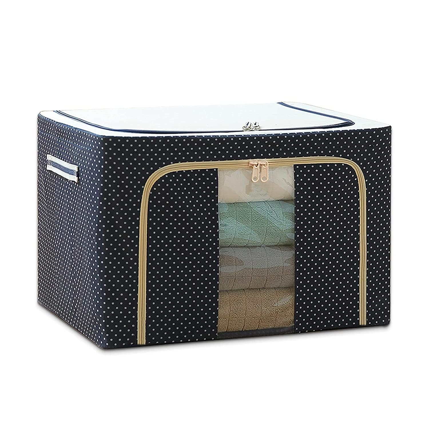 SWIPIO Clothes Storage Box Foldable Steel Frame Clothes Organizer Storage Box for Wardrobe, Saree, Shirts, and Blankets (66 Liter - Steel Frame, Pack Of 1) (B0CRL82P1L) Amazon Price History, Amazon Price Tracker