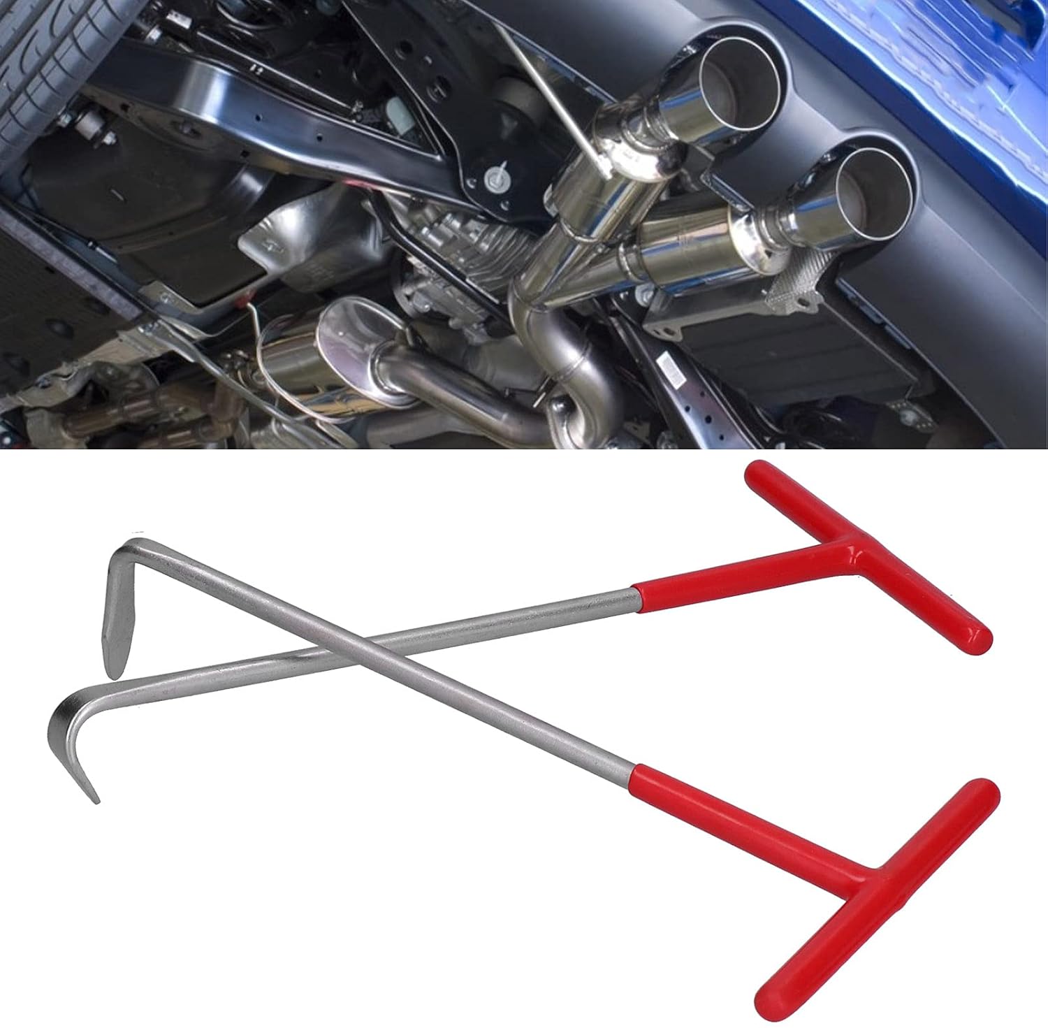 Qiilu Exhaust Spring Puller Tool, 2 Pieces Motorcycle