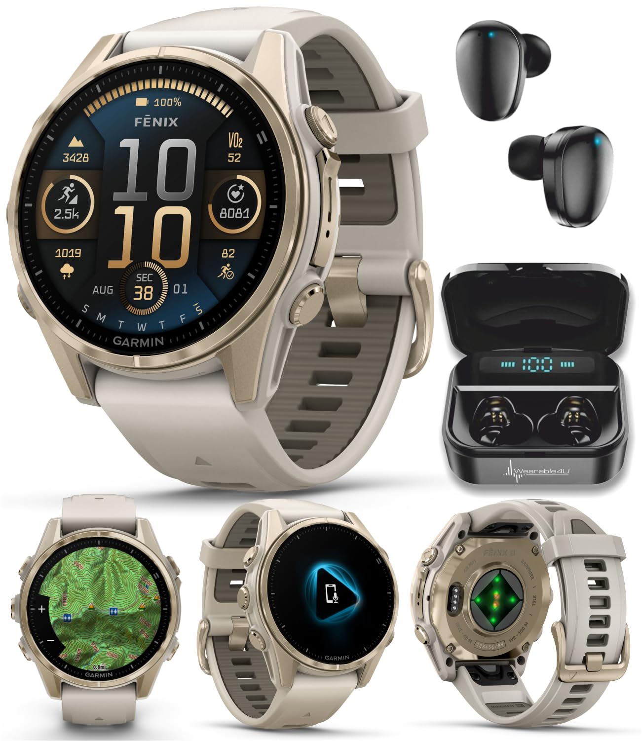 Wearable4u Garmin Fenix 43 Mm Sapphire Amoled Multisport Gps