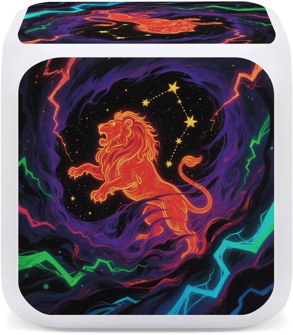 Night Light Alarm Clock, 7 Color Changing, Blacklight Constellation image 5