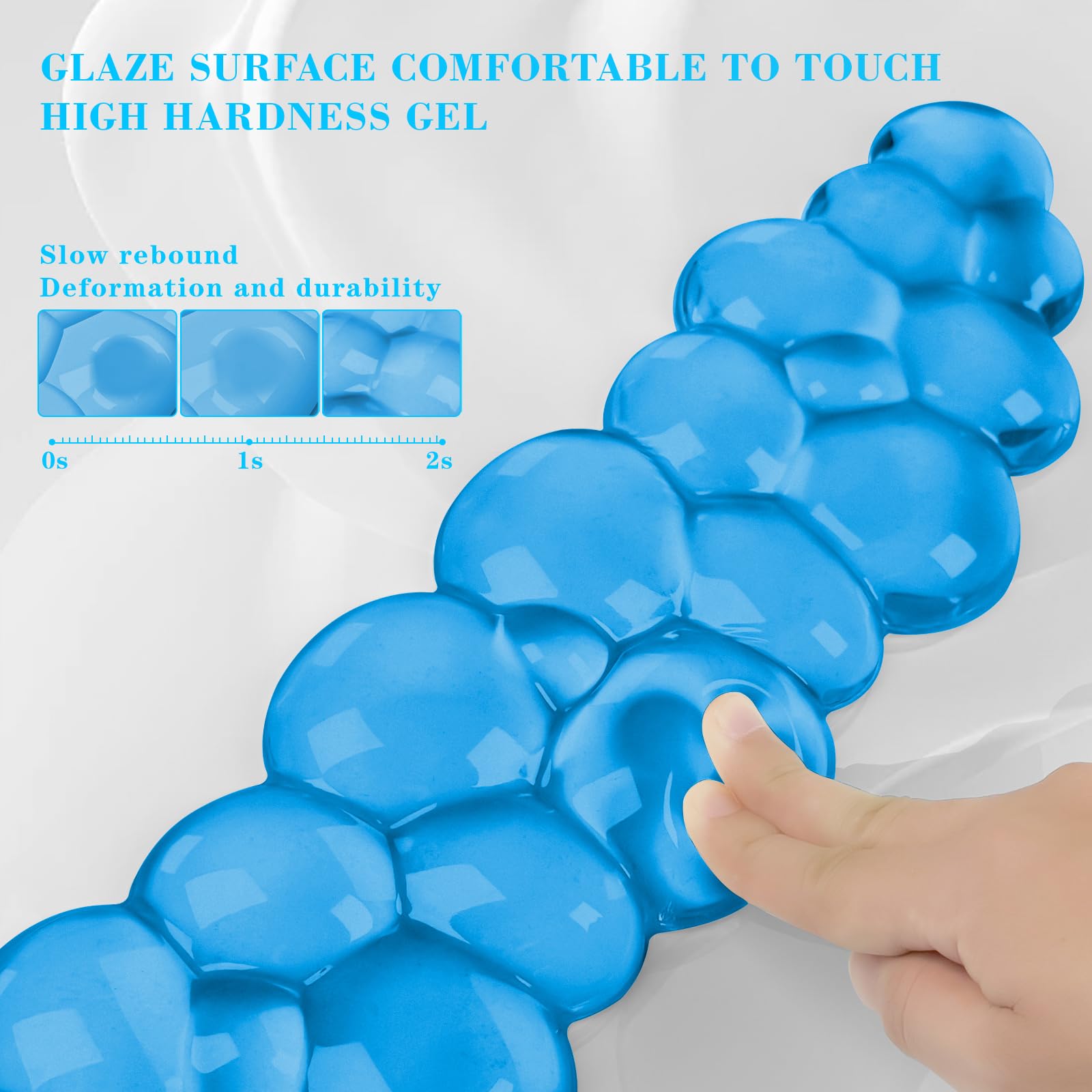 Gel Cloud - Poggiapolsi per tastiera, grazioso supporto per polso e braccio, per tastiera, sollievo dal dolore, adatto per ufficio/computer/laptop/gaming (poggiapolsi da tastiera blu)