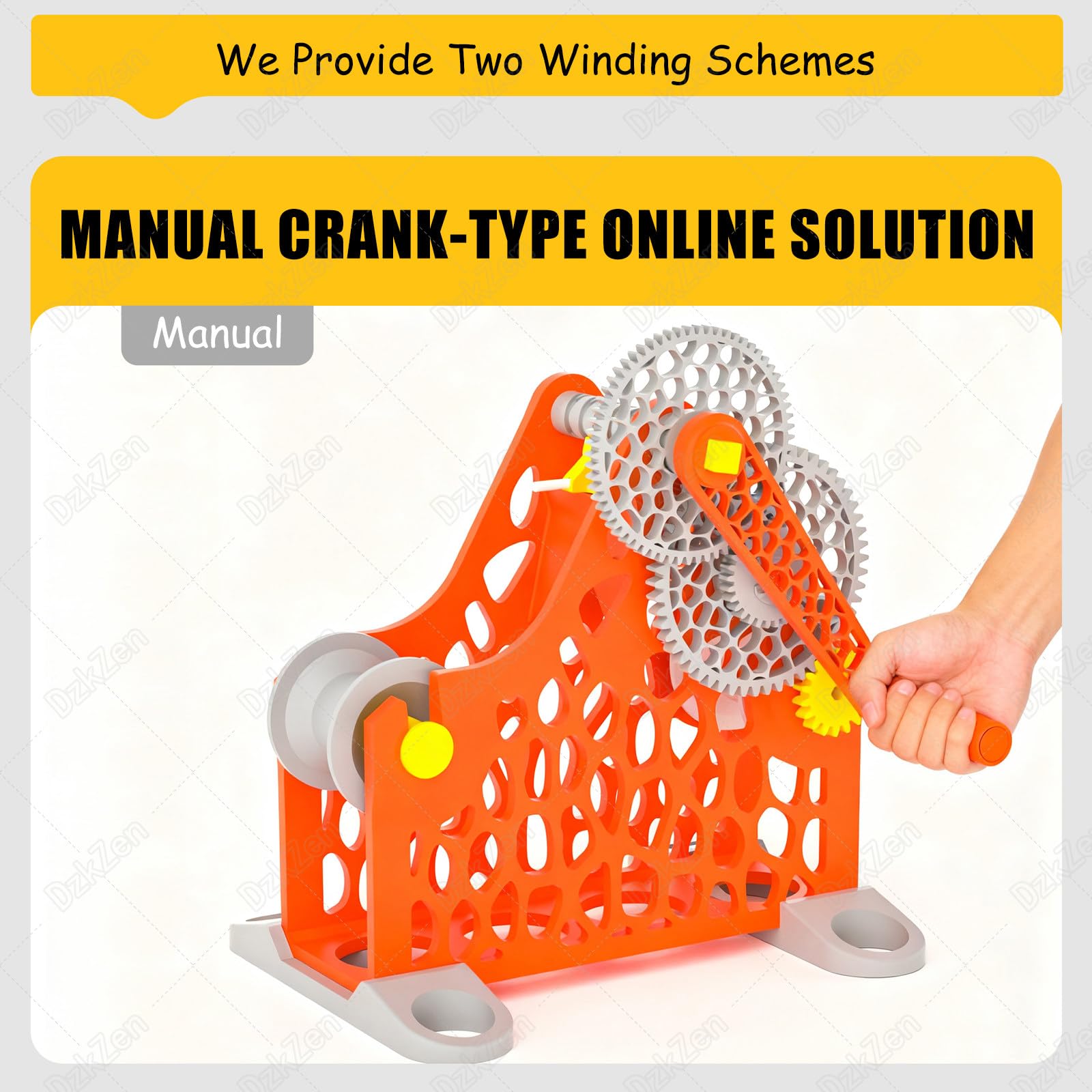 Bobinadora De Filamentos 3D,Bobinadora EléCtrica Manual De Consumibles,Bobinado De Alta Eficiencia,Carrete De Suministros De ImpresióN 3D,para Entusiastas De La ImpresióN 3D Orange-Manual