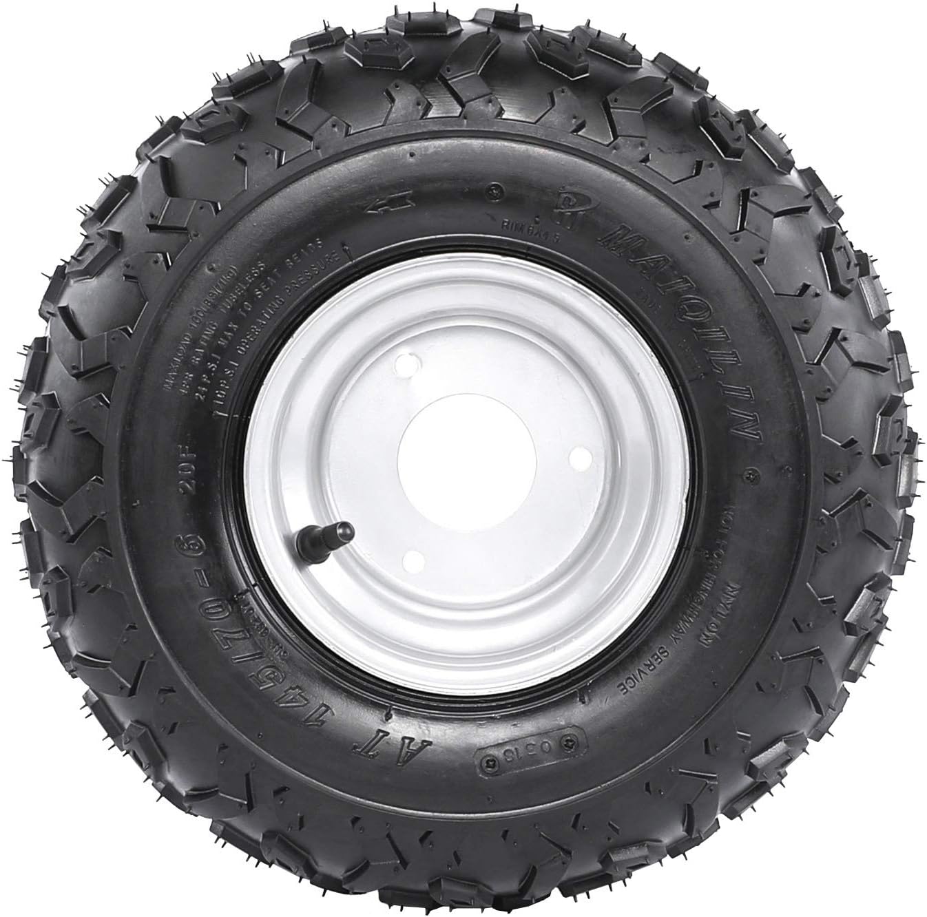 Set Of 4 ATV Go Kart Tires 145/70-6 With 6 inch Wheels Rims