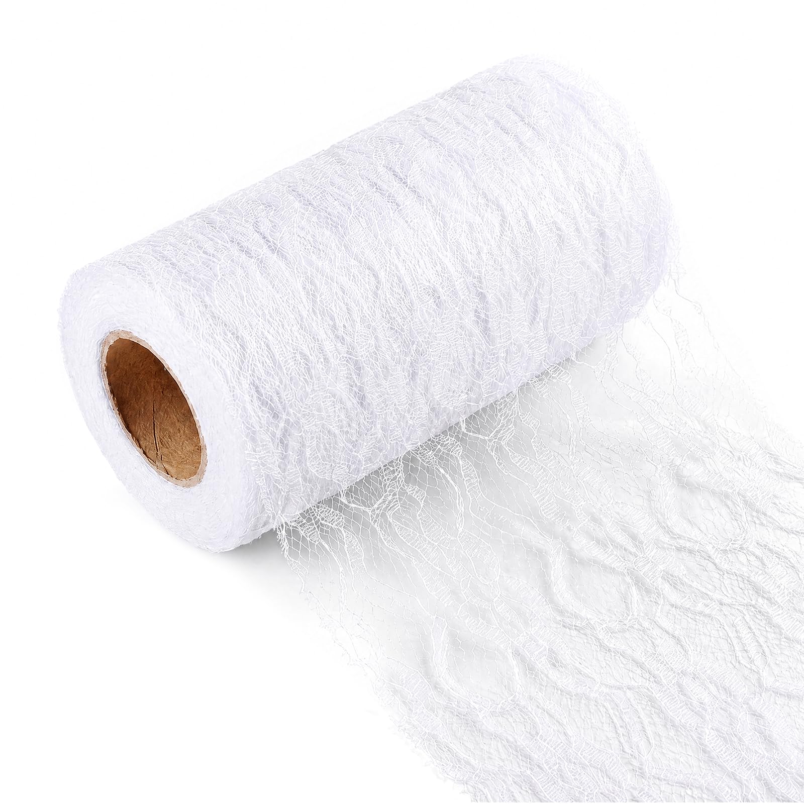 TranRantic Lace Table Runner 15cm x 26m, White Lace Fabric