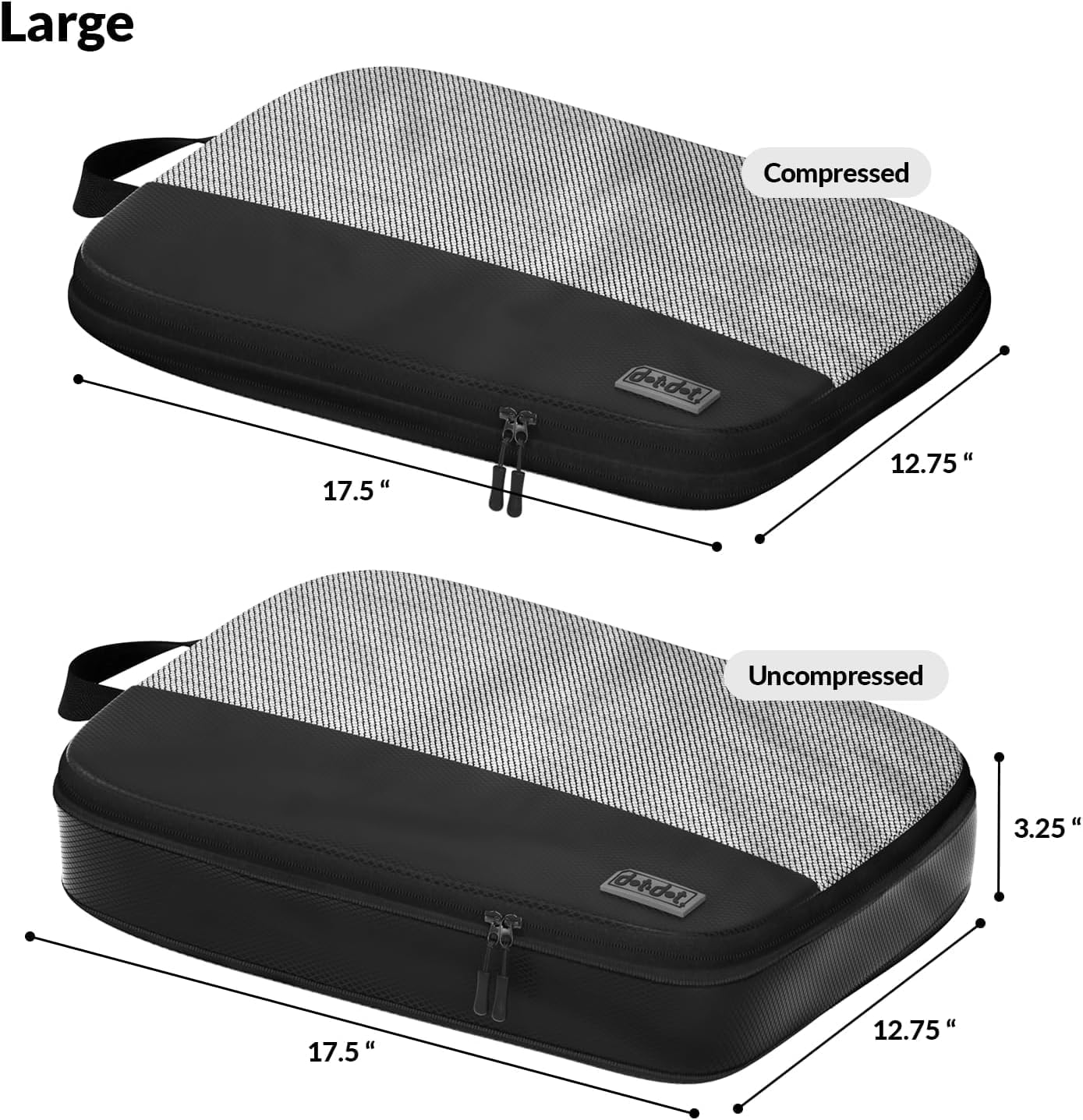 4pc Large Compression Packing Cubes for Travel - Luggage Organizers Suitcases - Image 5