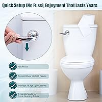 Vista 4 de Enhon Kit de repuesto universal de mango de inodoro compatible con el estándar americano 738995-0020A Champion4, piezas de manija de inodoro