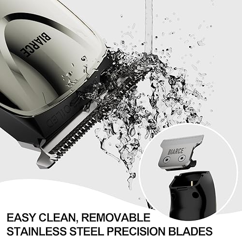 Miniatura 5 de Recortadora de barba para hombres, recortadora de pelo corporal reemplazable con 5 peines de límite para hombre, peluquería personal para cortar el