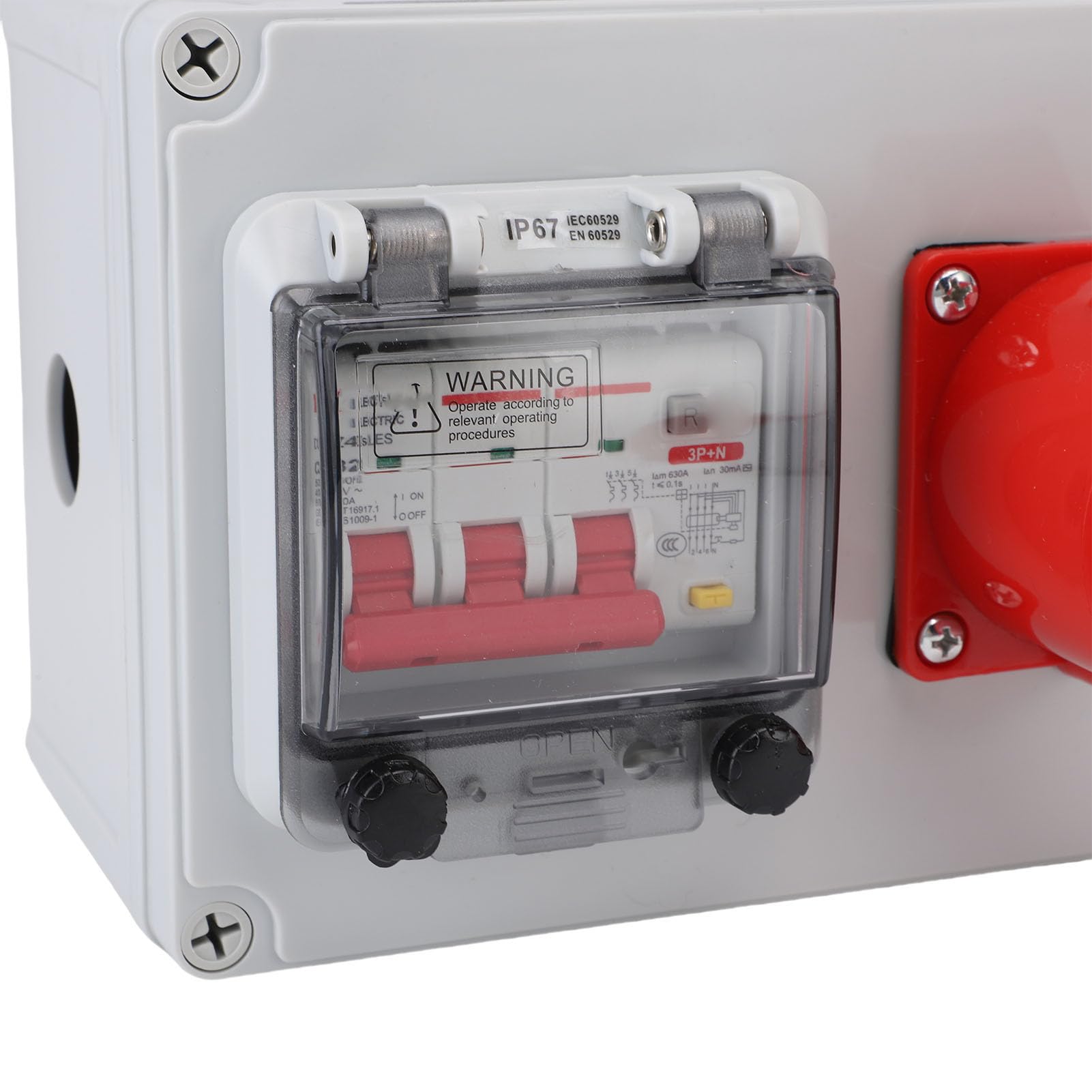Scatola di distribuzione industriale portatile con scatola di distribuzione per interruttori automatici per prese elettriche per officine di fabbrica da cantiere 200x150x100mm