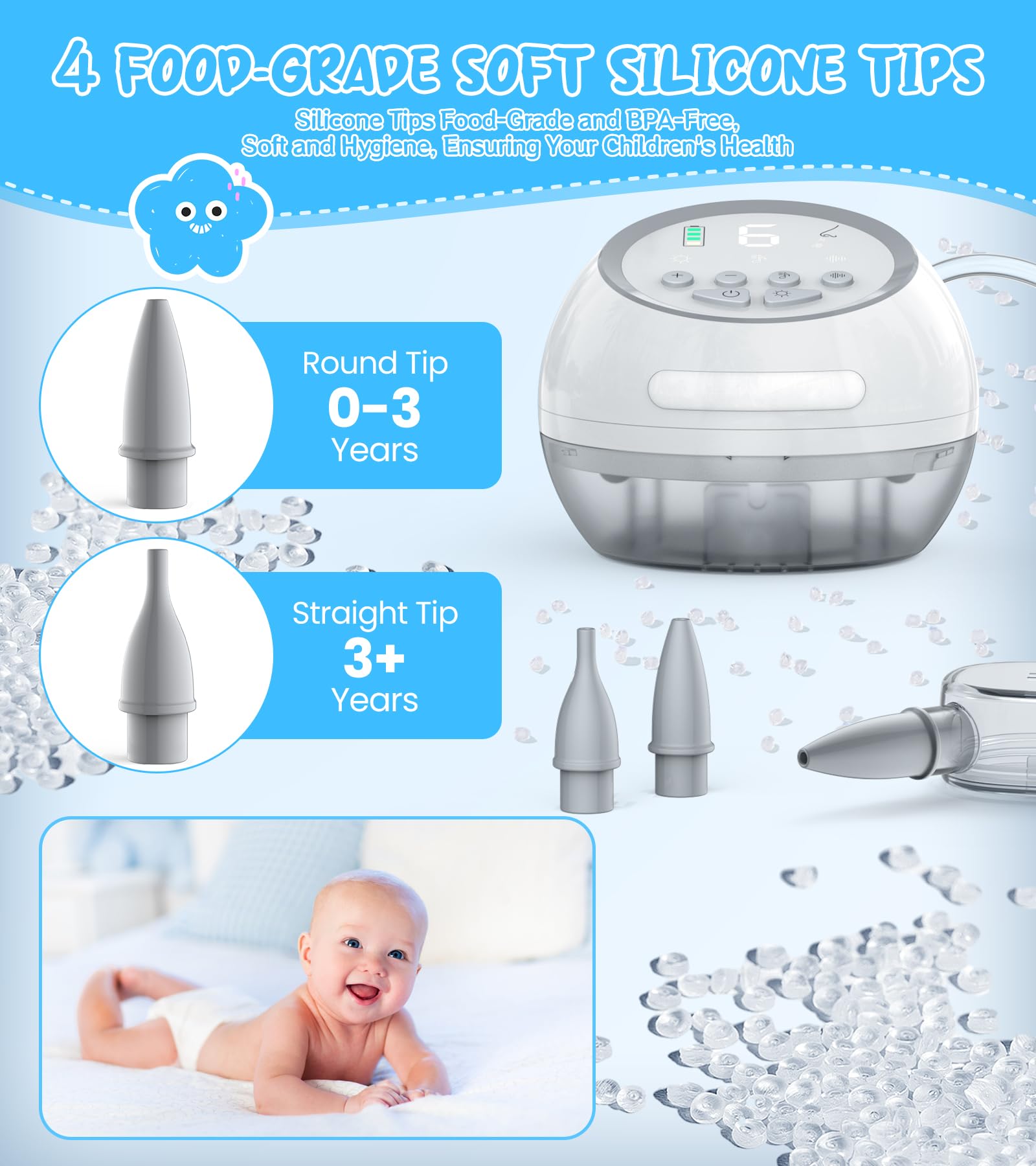 Anzeigenasensauger Baby Elektrisch | Nasensauger Ba Produktbild-Vorschau 3