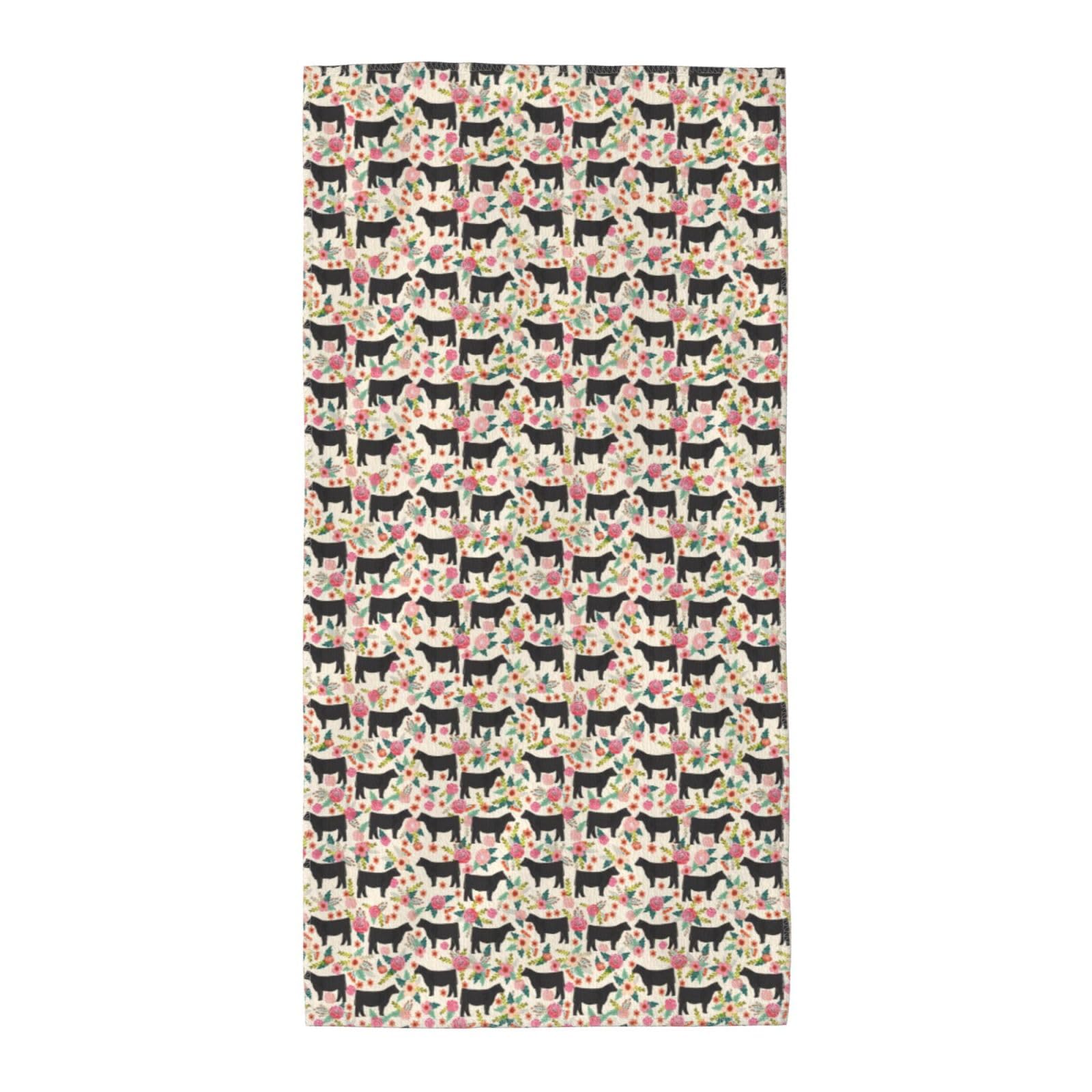 SDEGTHO Cattle Farm Sanctuary Fashion Printed Bath Towel High Water Absorption For Hiking Trip