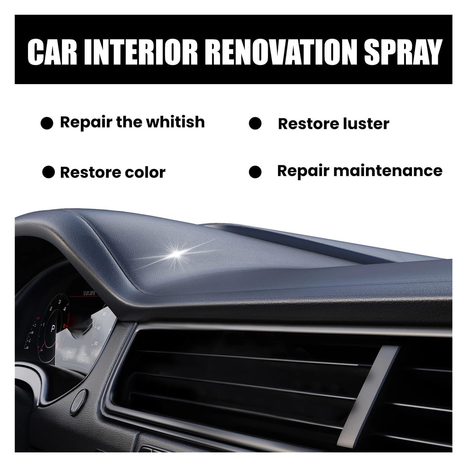 Auto-Innenpolierwachs-Spray, Leder- und Kunststoff-Restaurierungsreiniger(200ml Boxed)