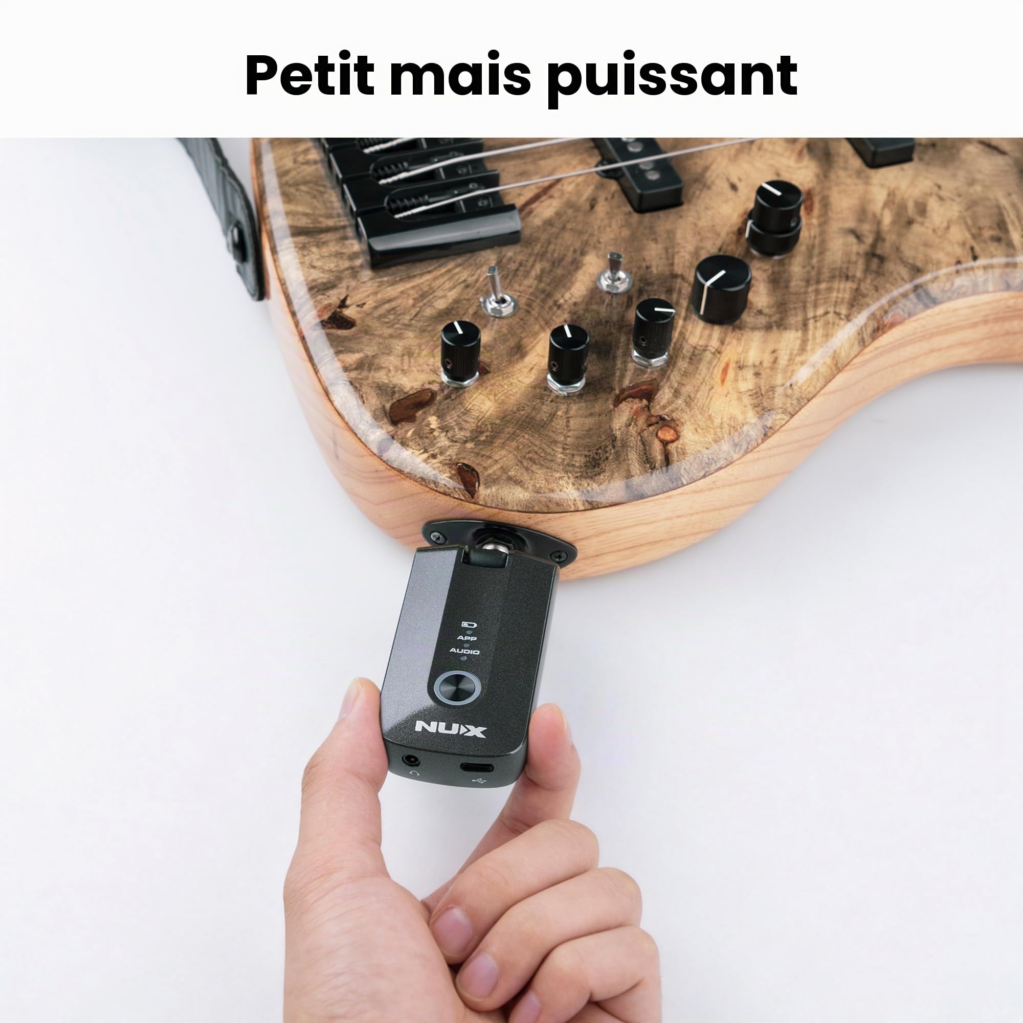 NUX MP-3 Mighty Plug Pro Amplificateur de casque de guitare avec effets et modèles IR/ampli