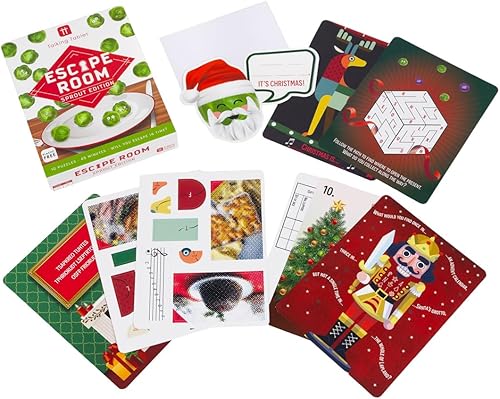Miniatura 2 de Talking Tables Juego de Escape Room con temática navideña para niños, edición Sprout  Divertidos juegos de mesa familiares de Navidad para jugar