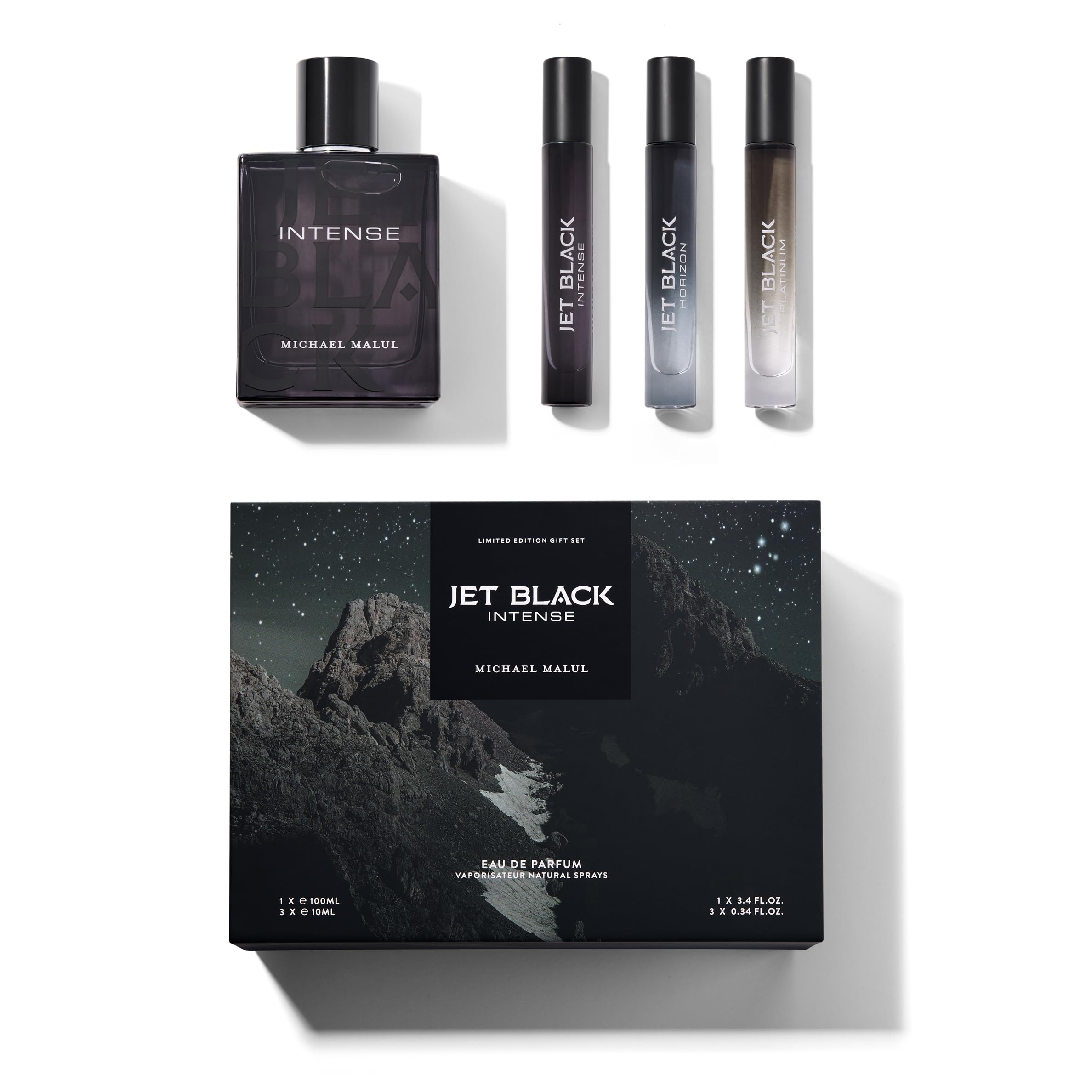 Jet Black Intense Eau de Parfum Gift Set - 100ml | 10ml