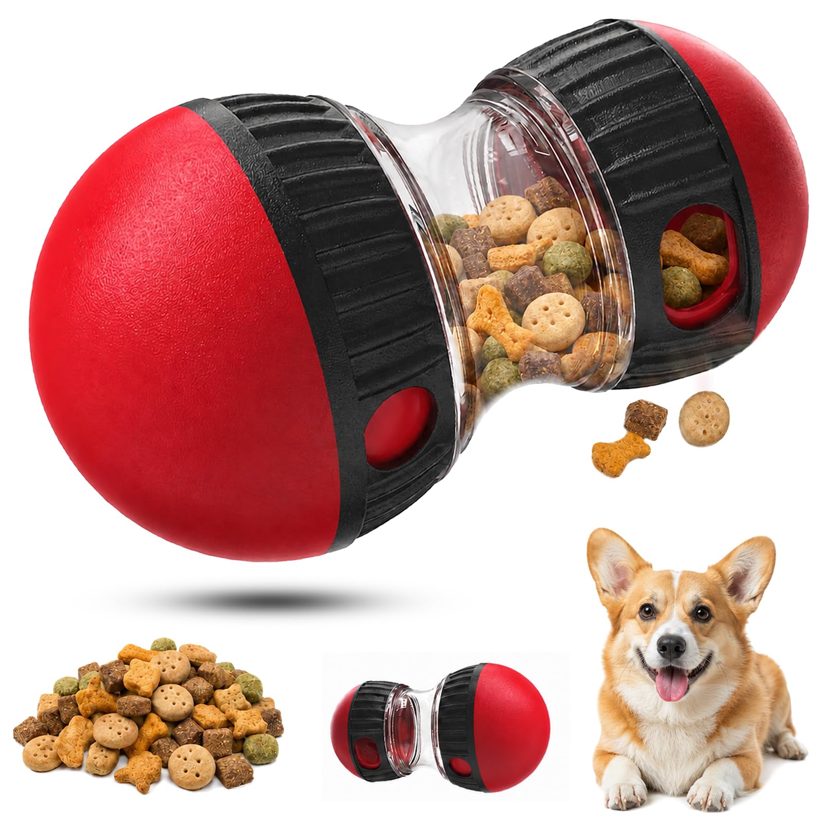 Intelligenzspielzeug für Hunde Futterball für Hunde Leckerli Ball für Welpe | Interaktives Hundespielzeug, Slow Feeder für Hunde zur Verbesserung der Verdauung für Fördert Gesunde Essgewohnheiten