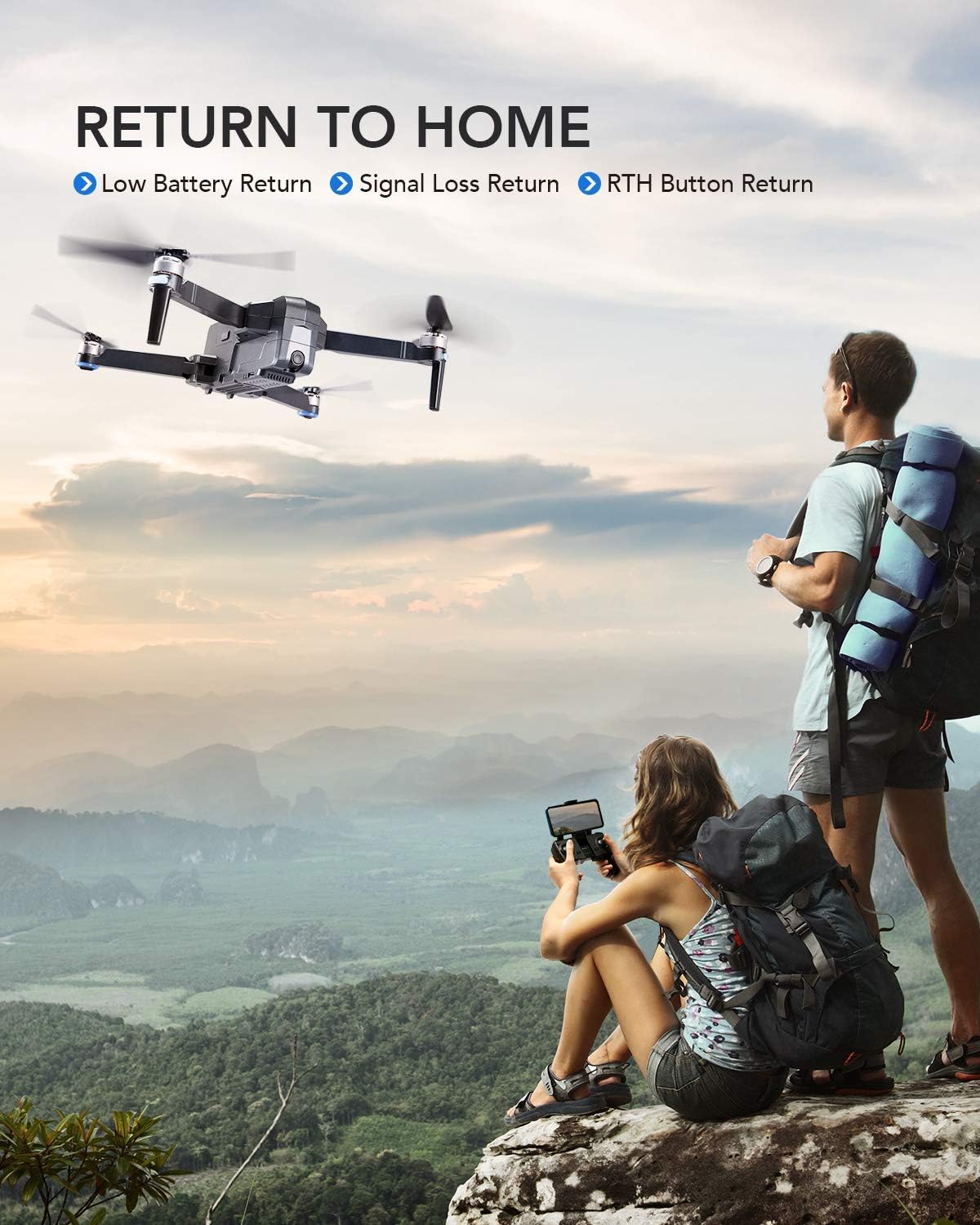 Ruko F11 Foldable GPS Drones with 4K Camera for Adults, Quadcopter with 30Mins Flight Time, Brushless Motor, 5G FPV Transmission, Follow Me, Auto Return Home, Long Control Range Drone for Beginners : Toys & Games