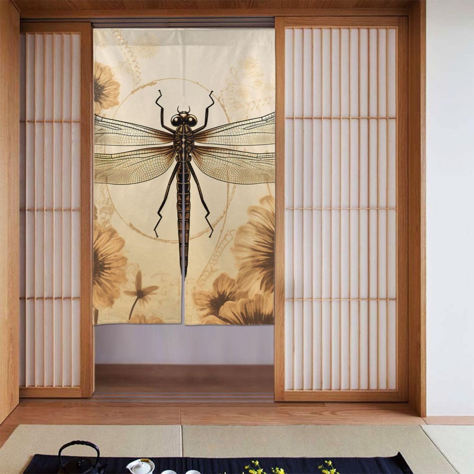 Rideaux de porte occultants pour séparer la cuisine et cacher la lumière de la chambre