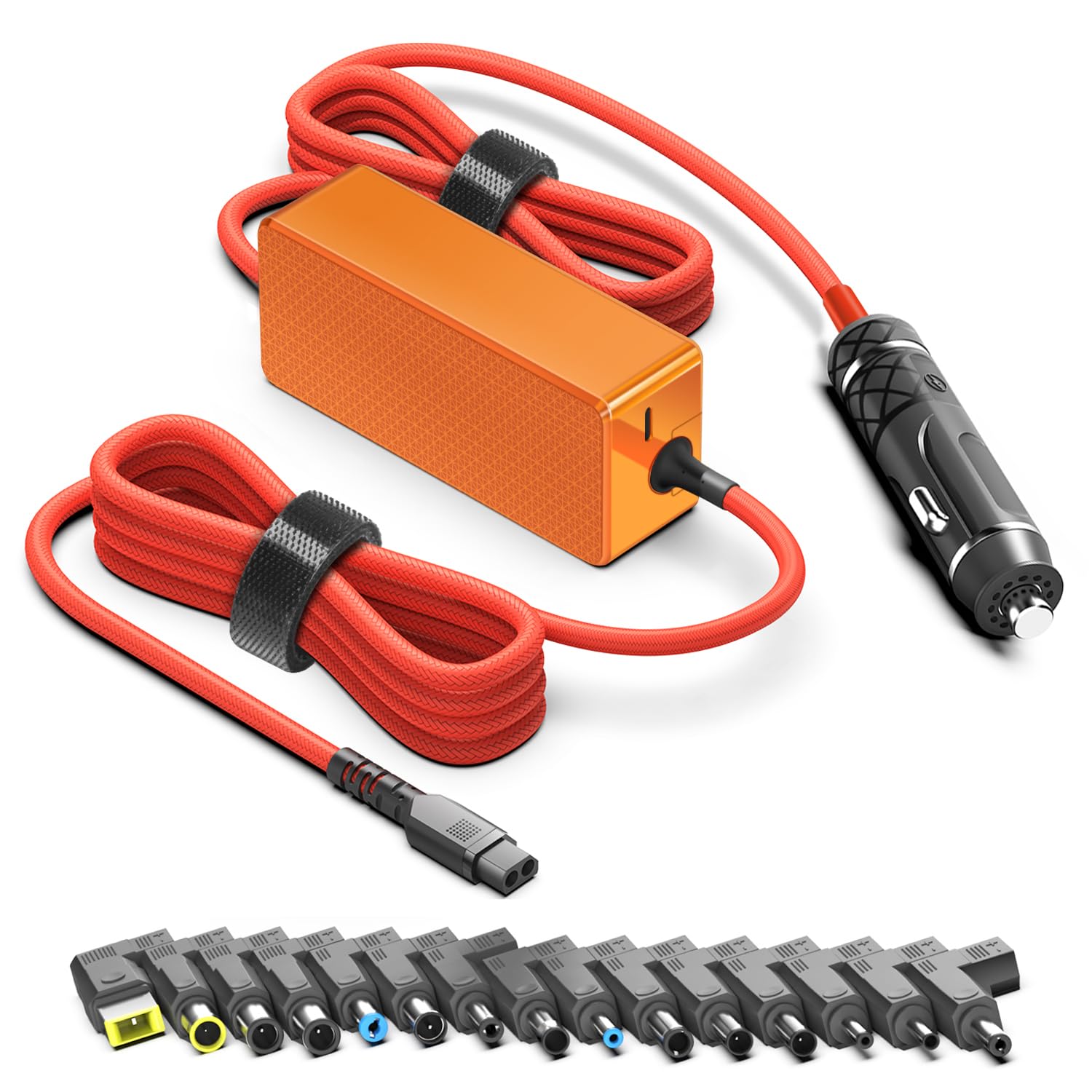 KFD Caricatore da auto universale da 118 W, per Asus Acer Chromebook Laptop Pavilion Compaq Dell Samsung Toshiba IBM Medion LG 12 V-24 V Dual Port Auto Caricatore accendisigari