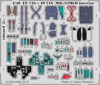 EDU49716 1:48 Eduard Color PE - MiG-23MLD Flogger Detail Set (for use with the Trumpeter kit) MODEL KIT ACCESSORY