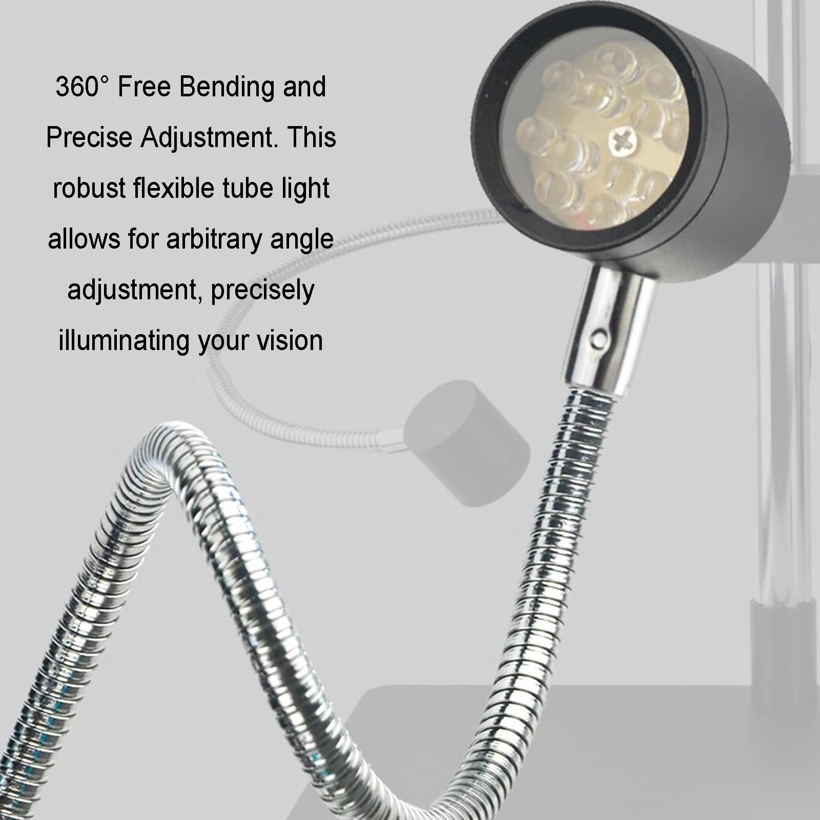 Lámpara LED para Microscopio, Luz De Relleno De Doble Cuello De Cisne, Brillo Ajustable Sin Escalonamientos, para Microscopios Estereoscópicos, Cámaras De Video