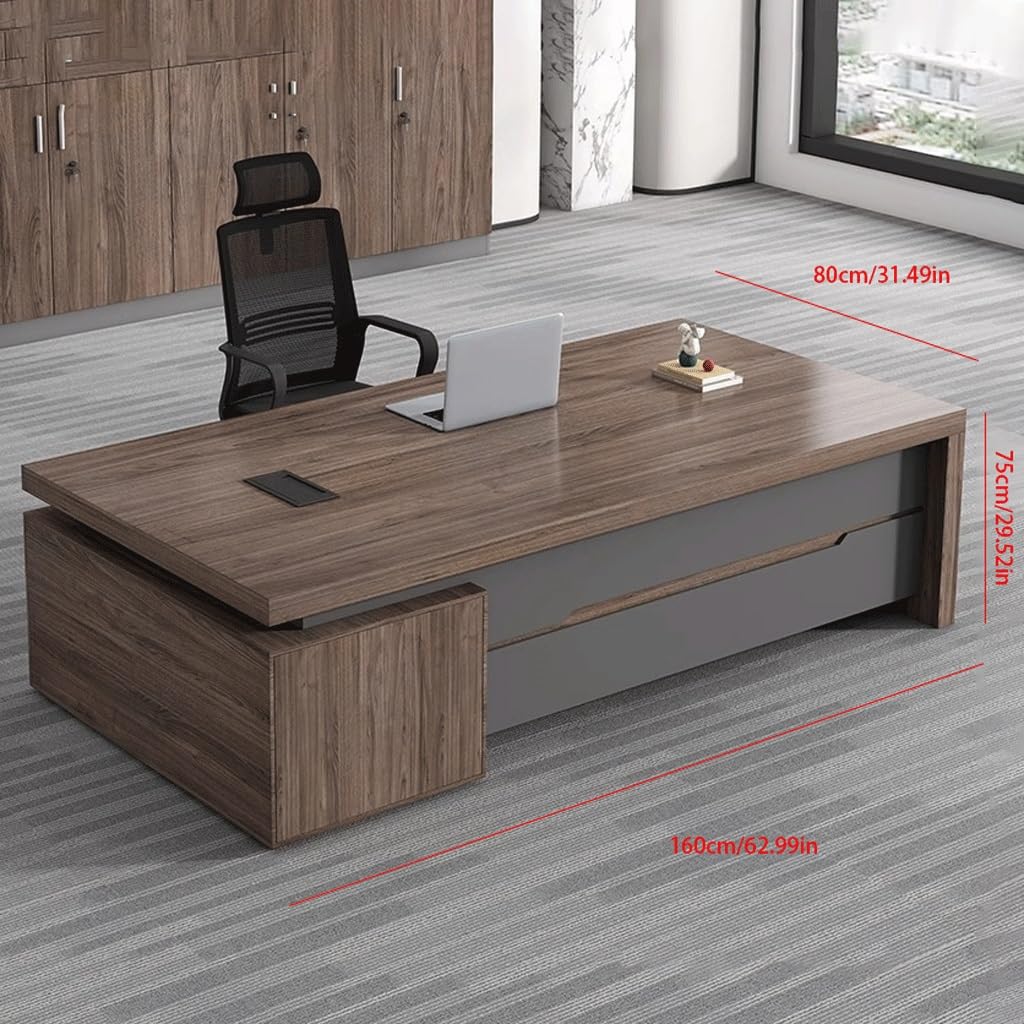 Mesa de Escritorio Para Computadora Scrivania Moderna For Ufficio Finanziario, Scrivania For Computer For Singolo Presidente, Supervisore, Manager, Mobili Scrivania da Studio Per Camera da Letto