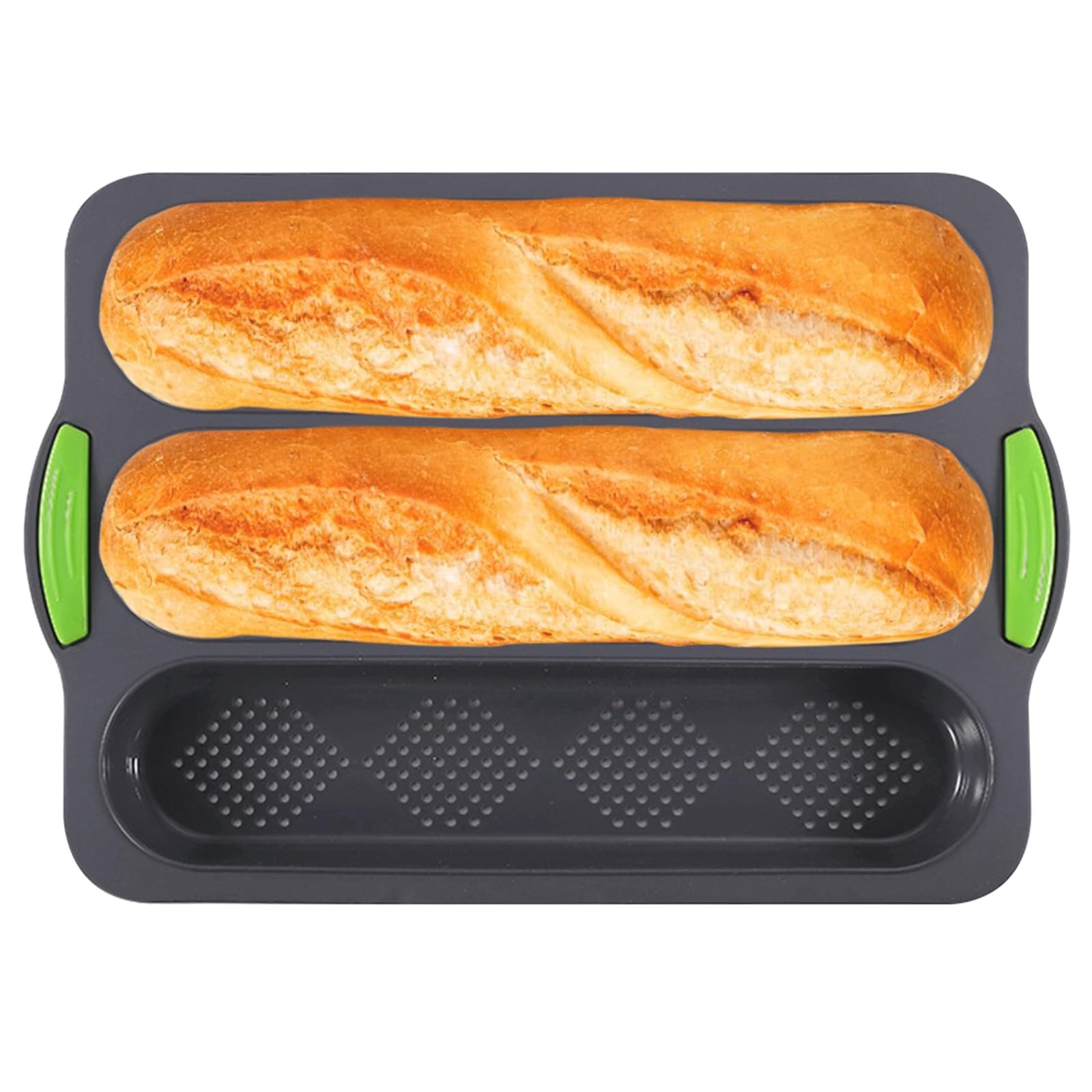 1 Pieza Bandeja para Hornear Baguette, Molde para Hornear en Rollo, Molde para Hornear Baguette Molde para Rollo Baguette, para Hornear DYI en Casa Gris (3)