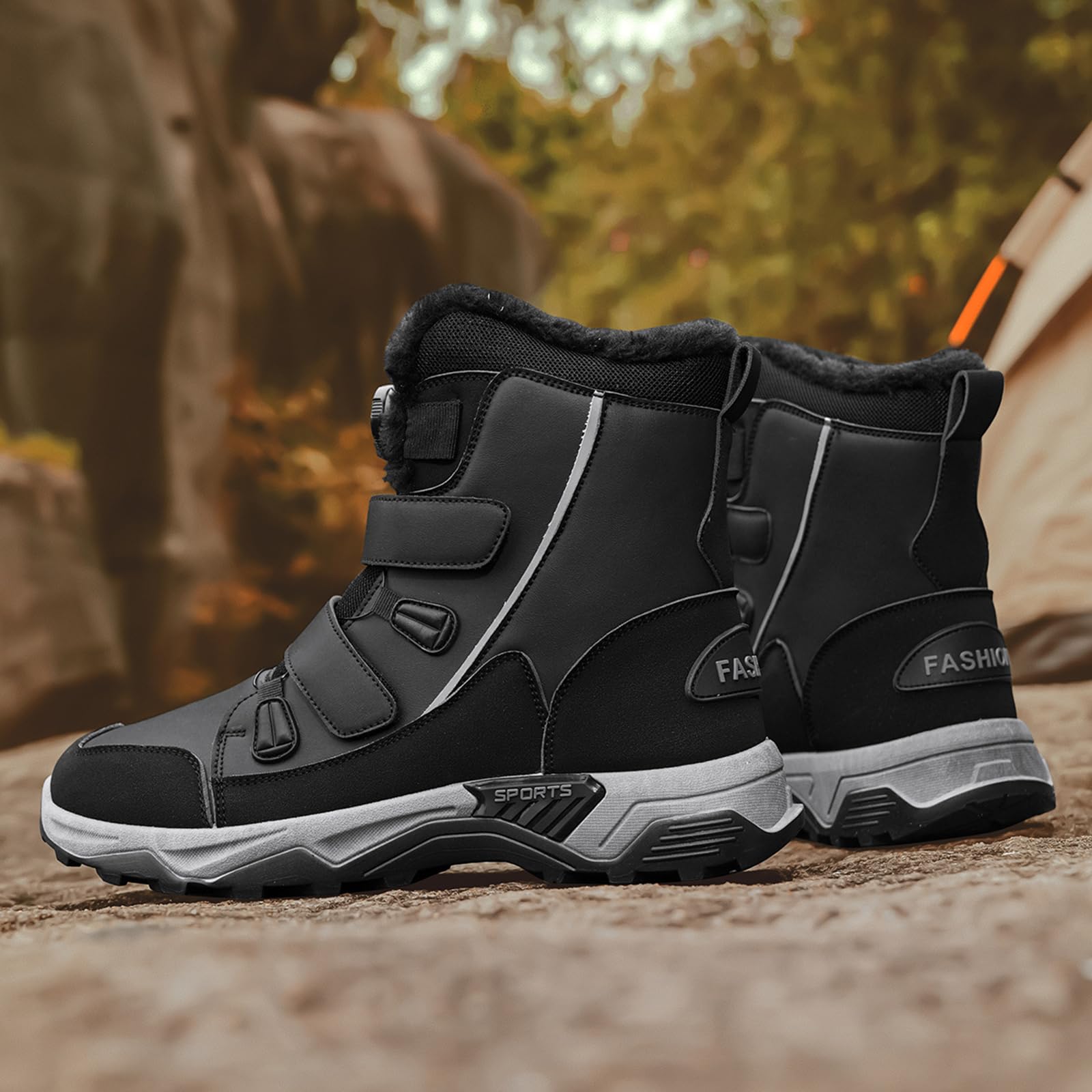 Onewus Męskie modne śniegowce Easy Wear buty trekkingowe