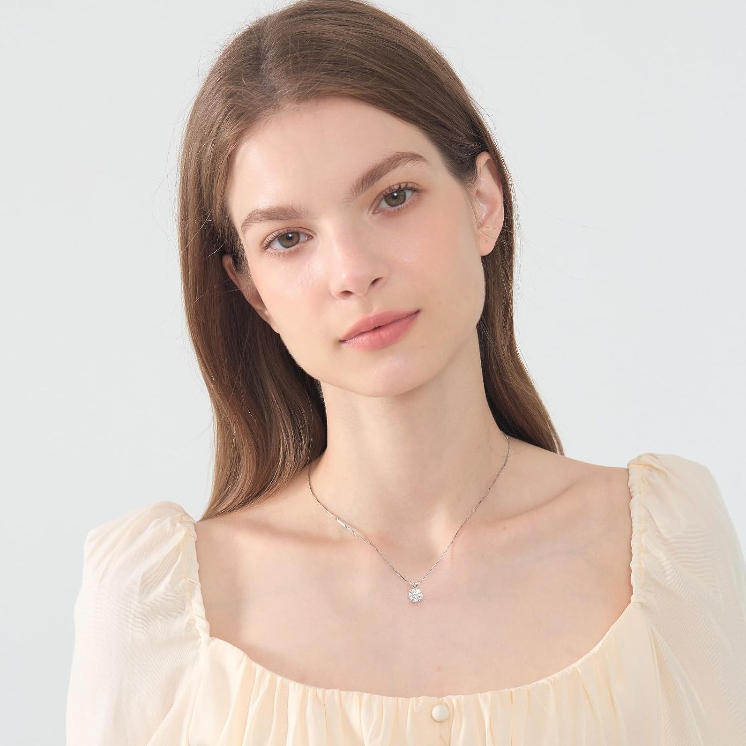 Moissanite Solitaire Necklace for Women, 1-3 Carat Lab Grown Diamond Pendant Jewelry D Color VVS1, S925 Sterling Silver with Gold Plating, 18+2” Silver Chain, Heart Engraving Gift for Wife Girlfriend Mom Yourself on Anniversary Birthday Wedding - Image 8